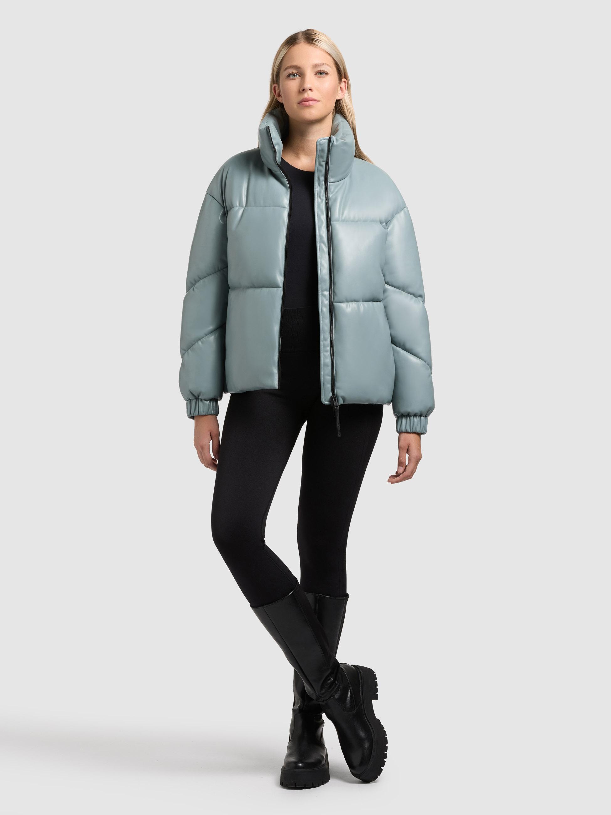 Winter Steppjacke in Lederoptik "Khalia" Light Blue