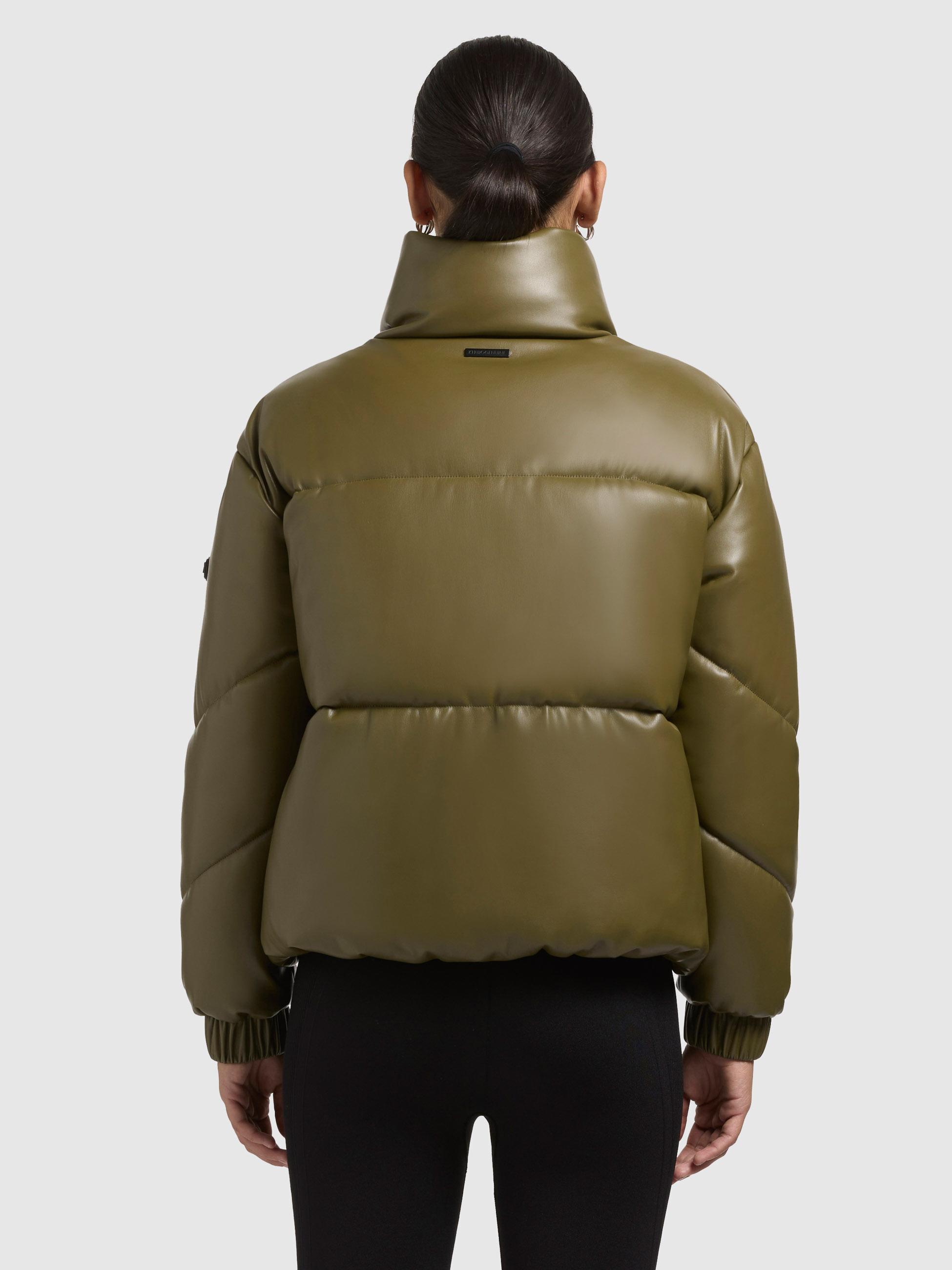Winter Steppjacke in Lederoptik "Khalia" Olive