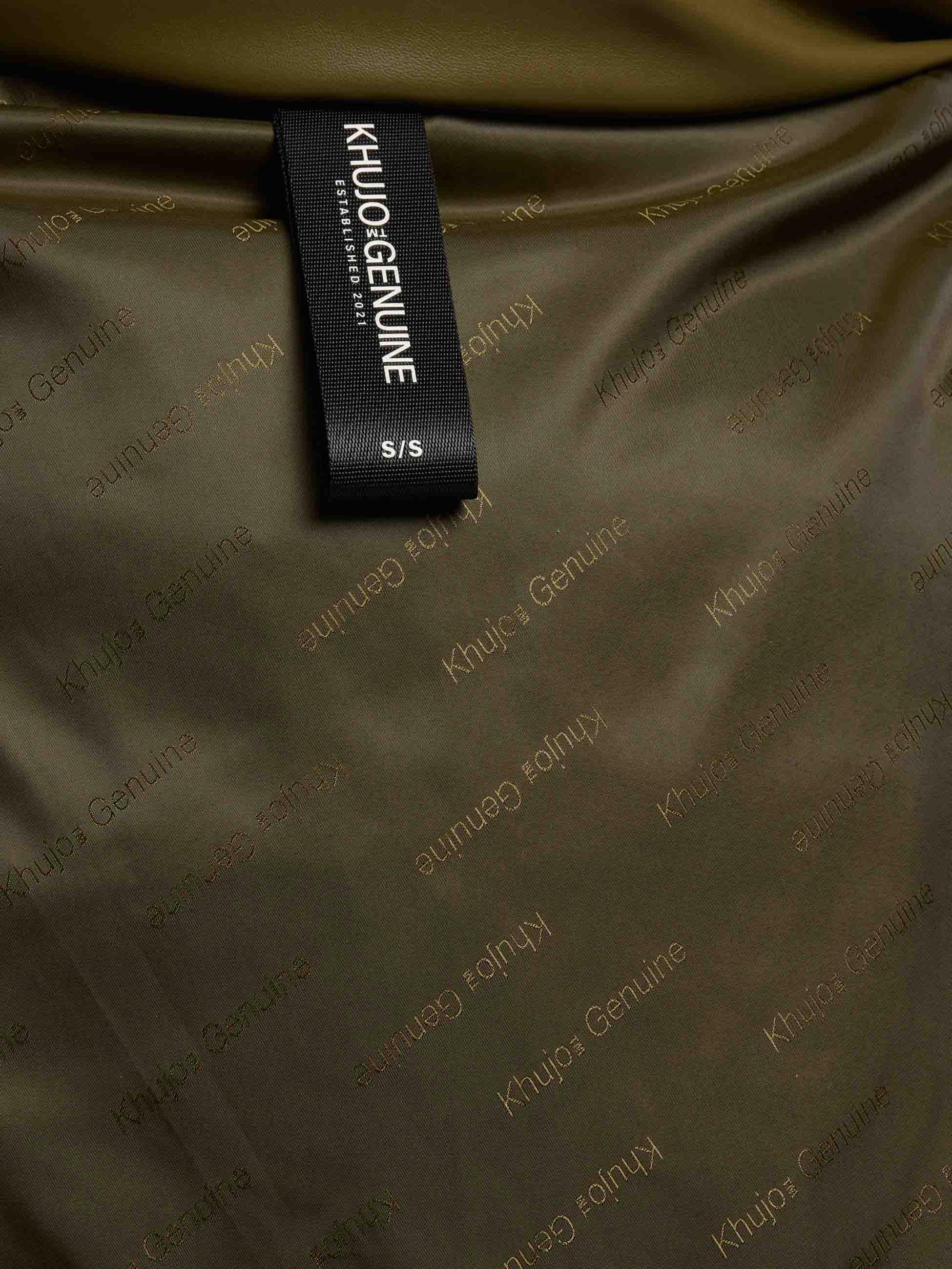 Winter Steppjacke in Lederoptik "Khalia" Olive