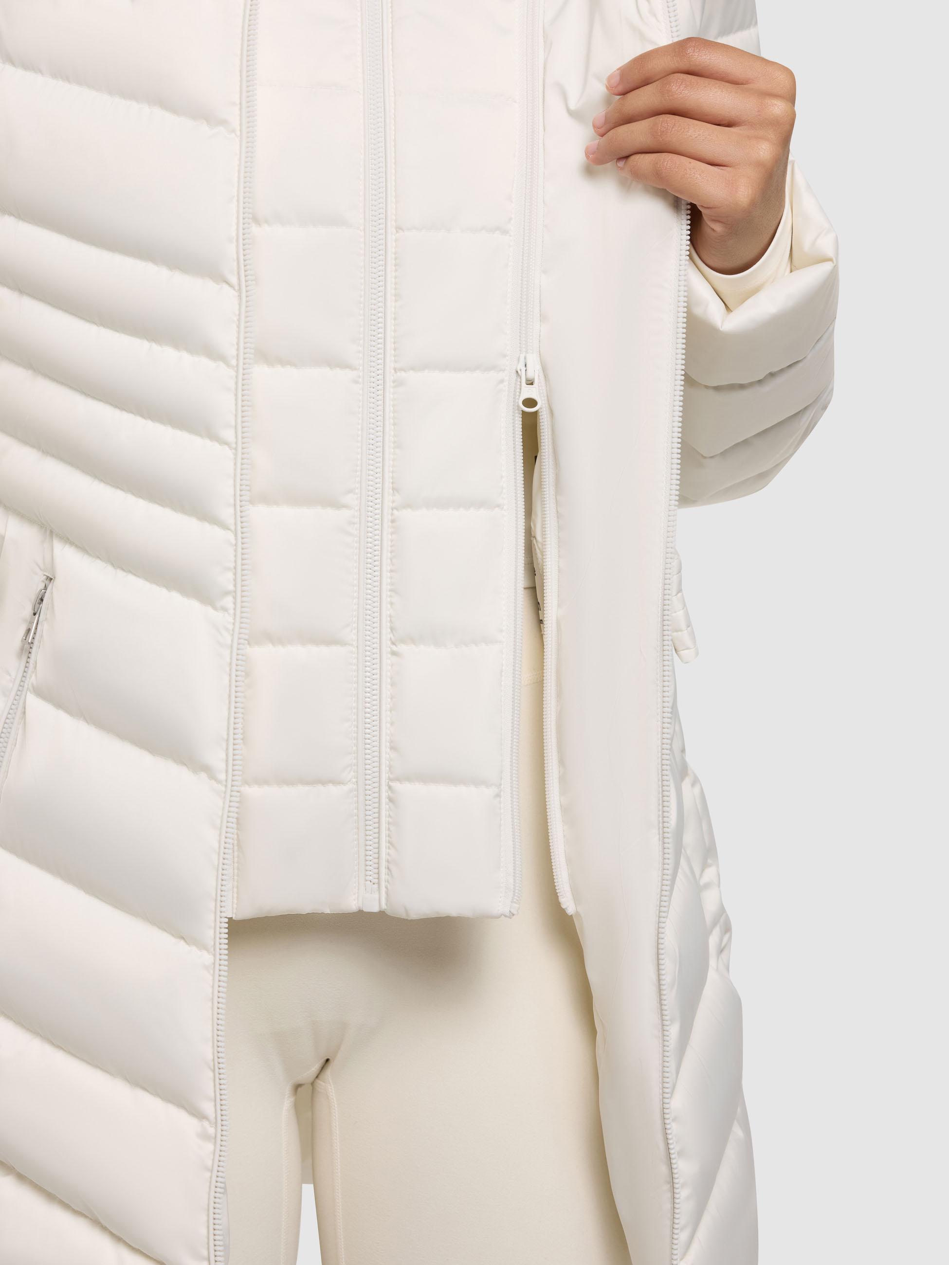 Gesteppter Winter Kurzmantel mit Kapuze "Kina" Luna White