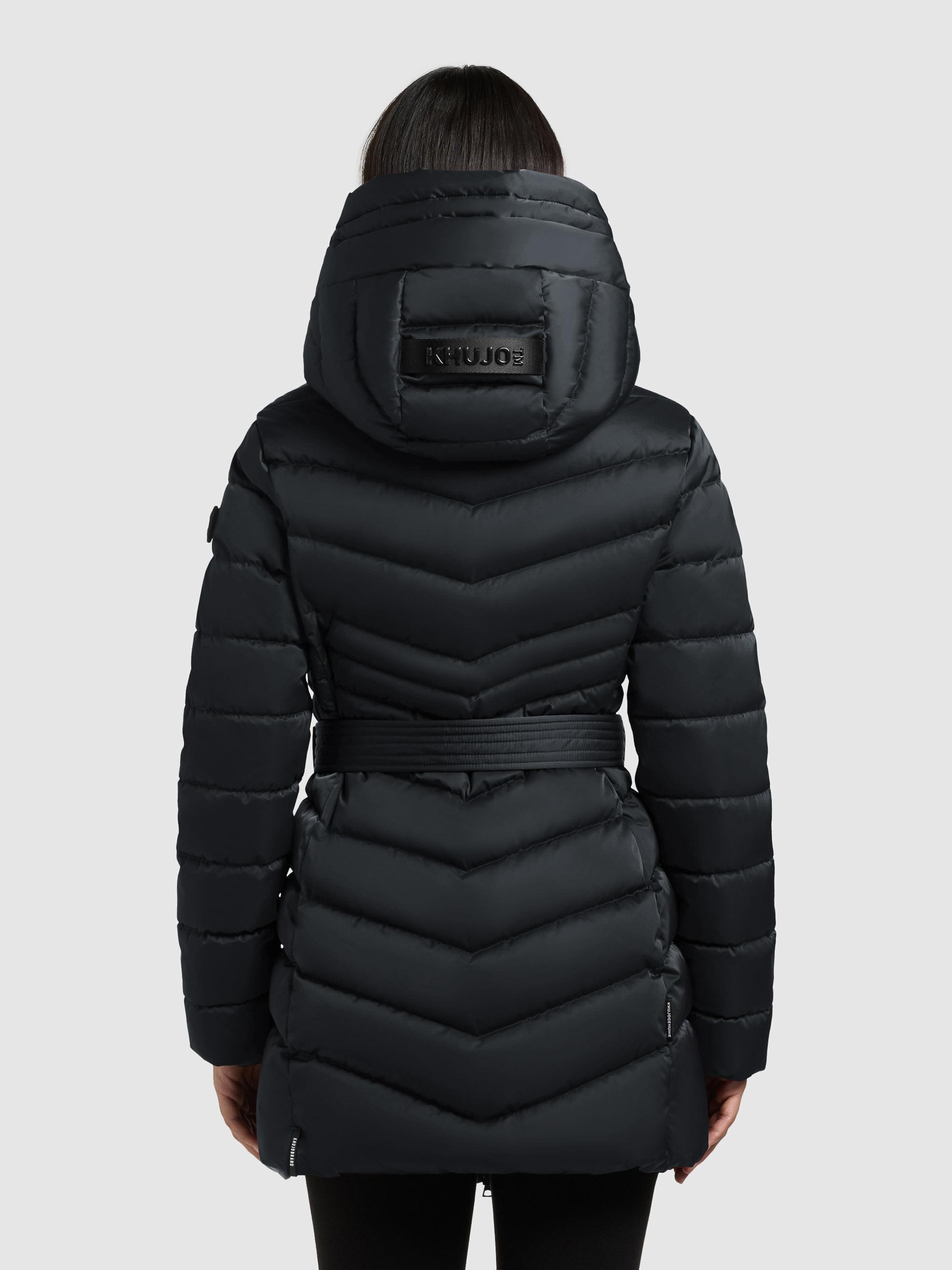 Gesteppter Winter Kurzmantel mit Kapuze "Kina" Obrage Grey