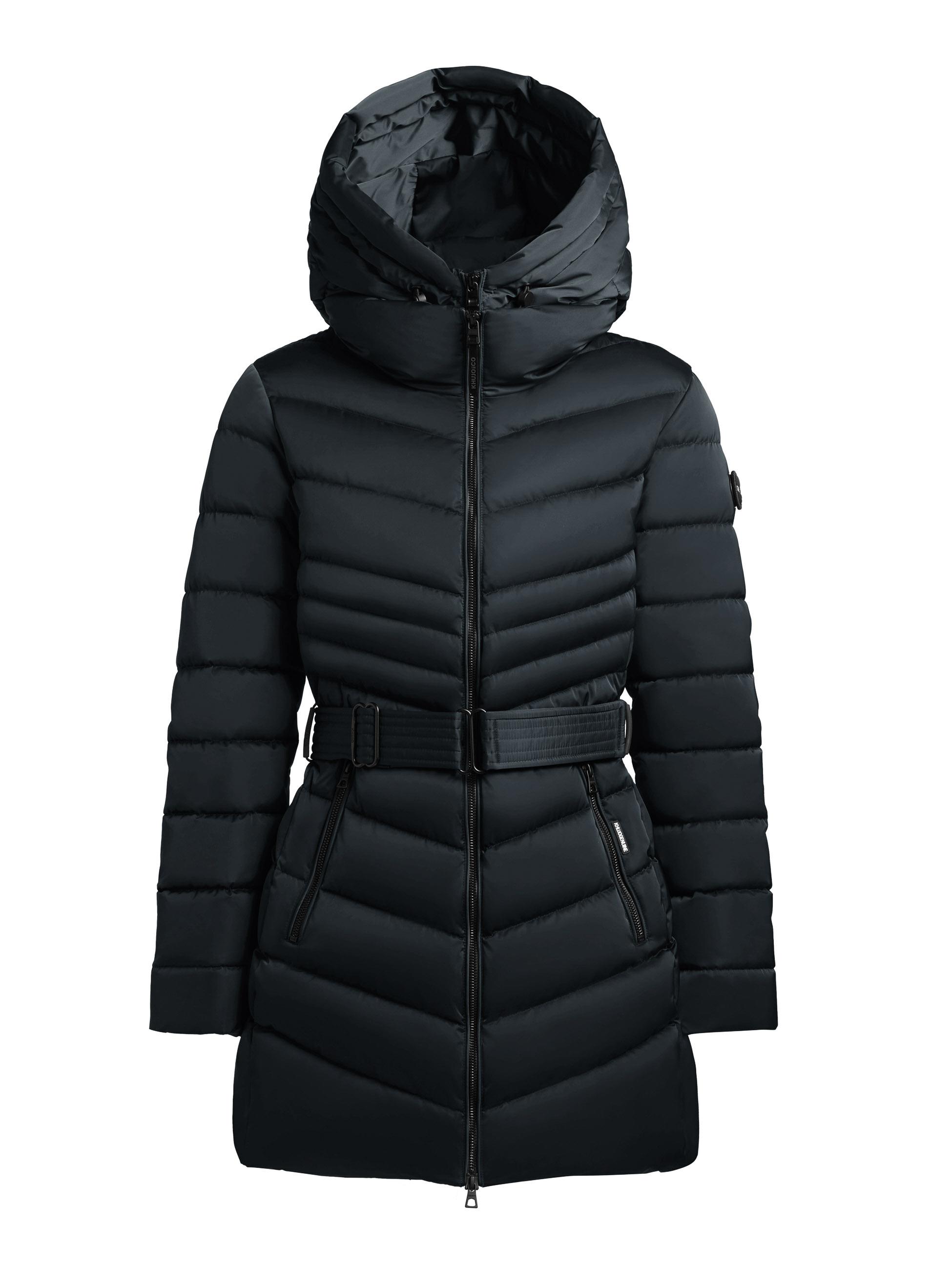 Gesteppter Winter Kurzmantel mit Kapuze "Kina" Obrage Grey