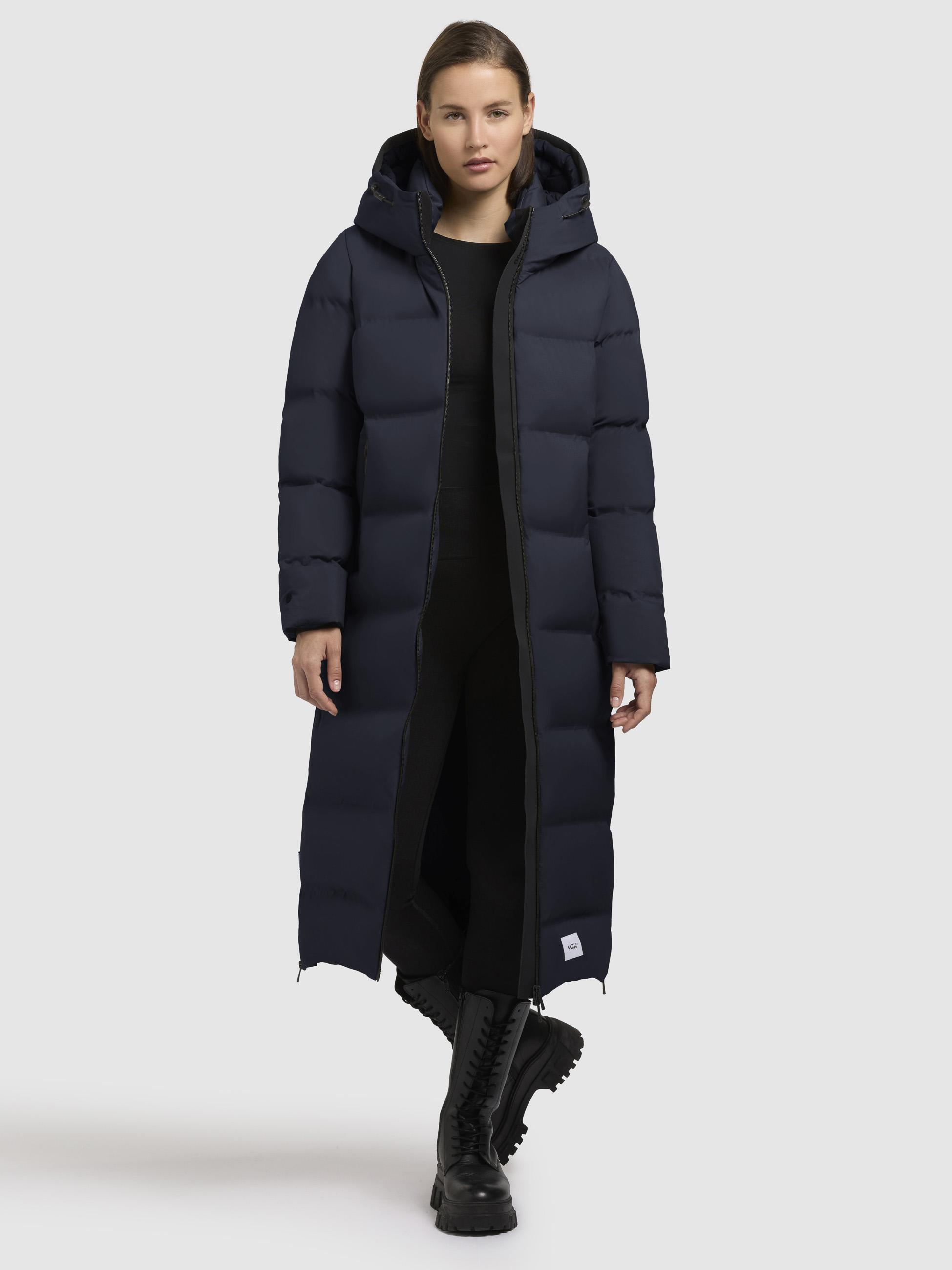 Winter Steppmantel mit Kapuze "Larea3-YM" Dark Navy