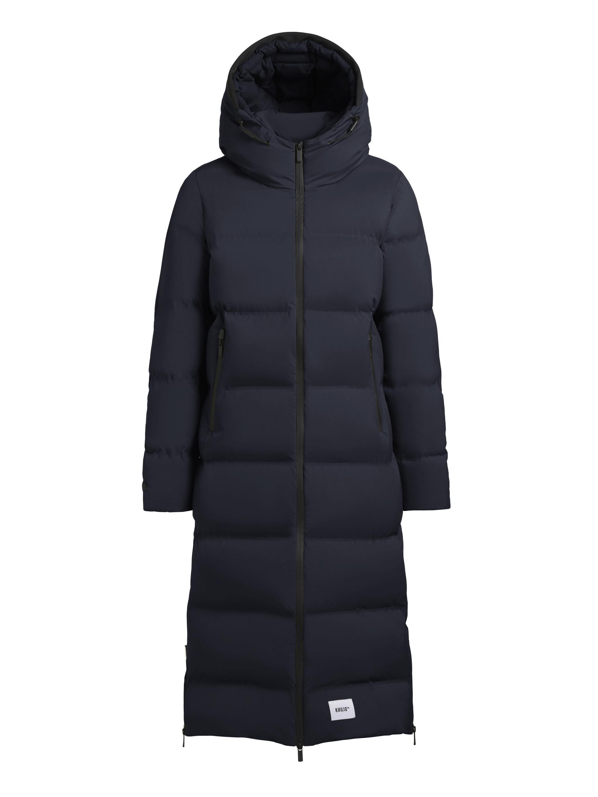 Winter Steppmantel mit Kapuze "Larea3-YM" Dark Navy