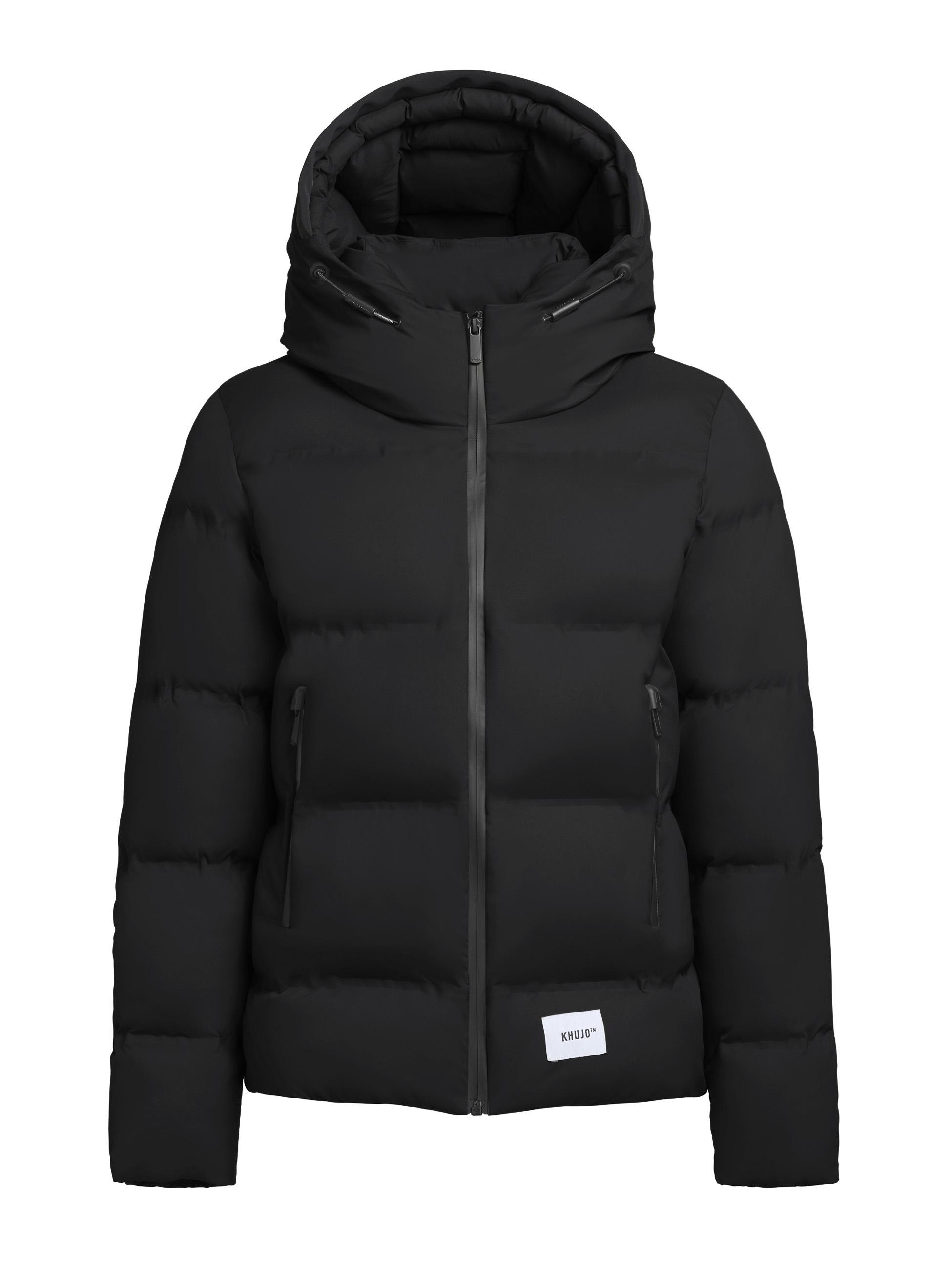 Winterjacke warme Steppjacke mit hohem Kragen und Kapuze "Liev-YM" Black