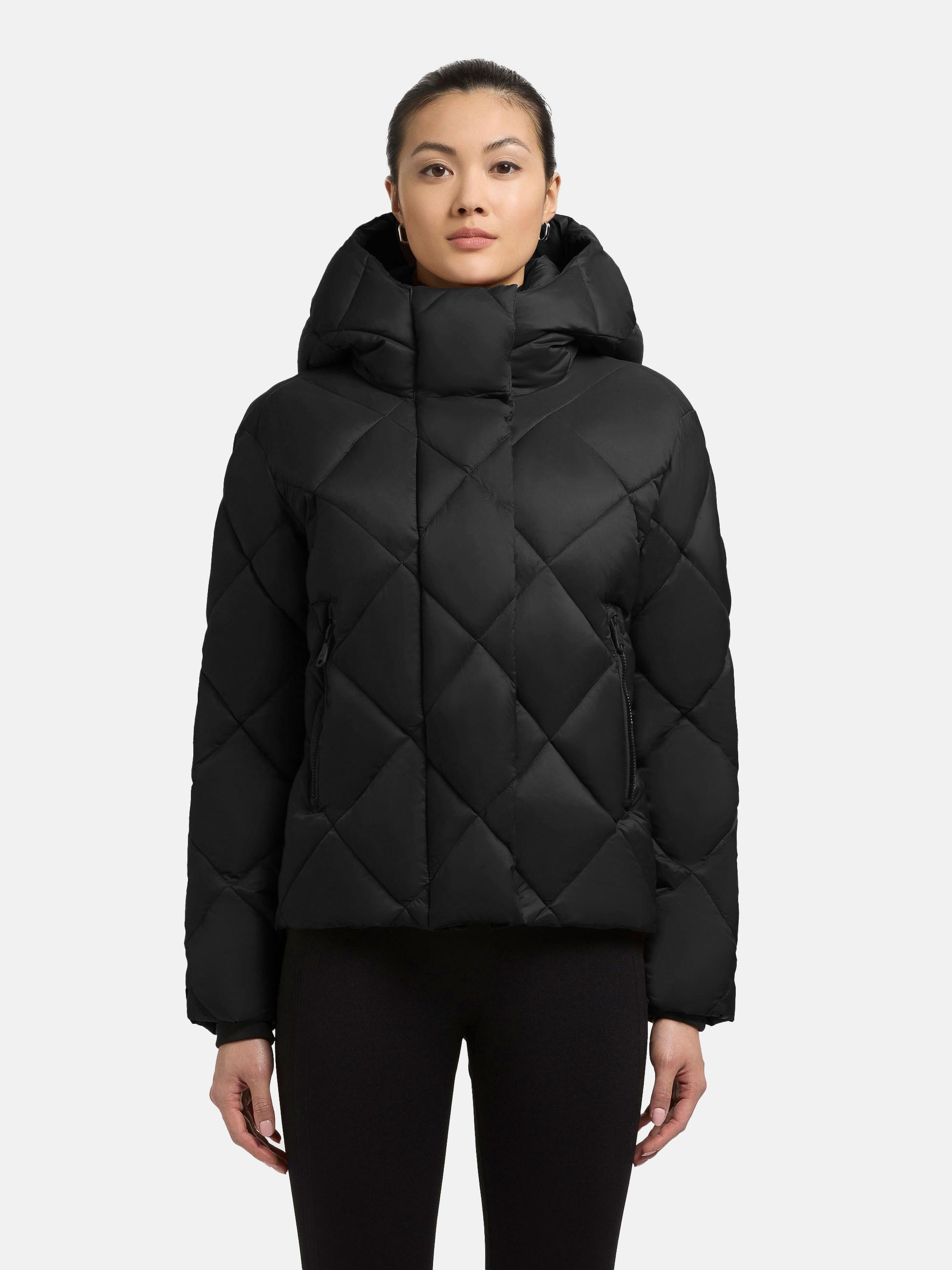 Winter Steppjacke mit Karo-Steppung "Lilian" Black