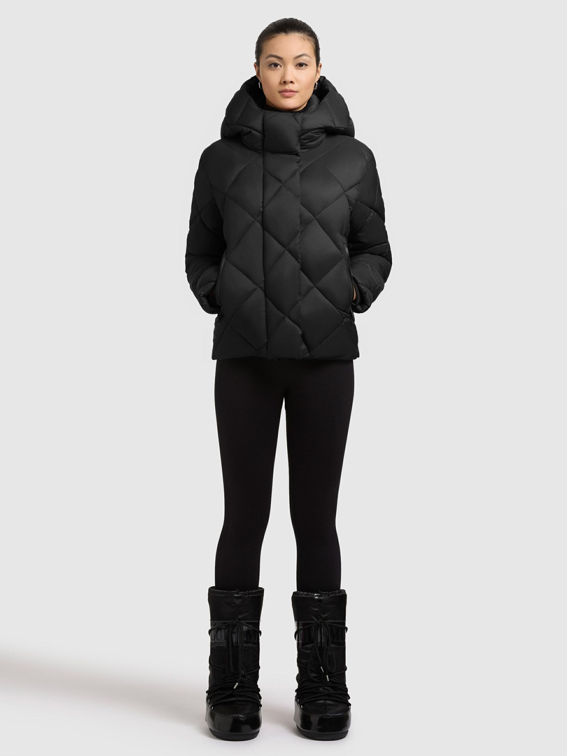 Winter Steppjacke mit Karo-Steppung "Lilian" Black