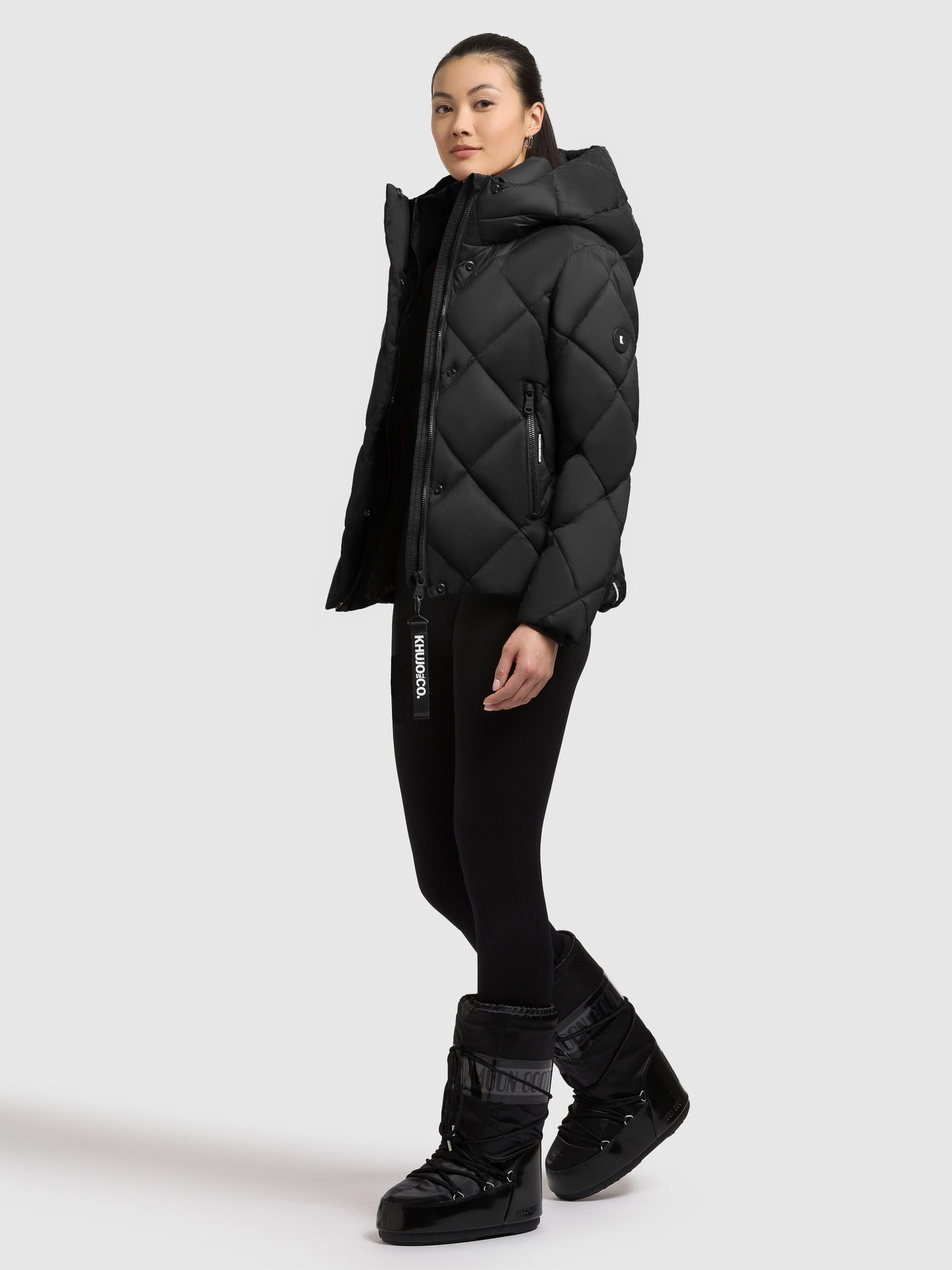 Winter Steppjacke mit Karo-Steppung "Lilian" Black