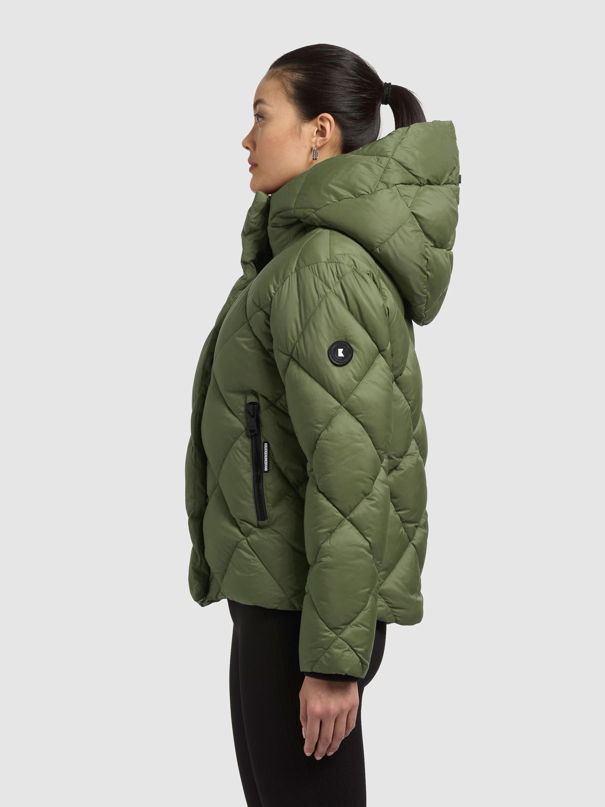 Winter Steppjacke mit Karo-Steppung "Lilian" Fern Green
