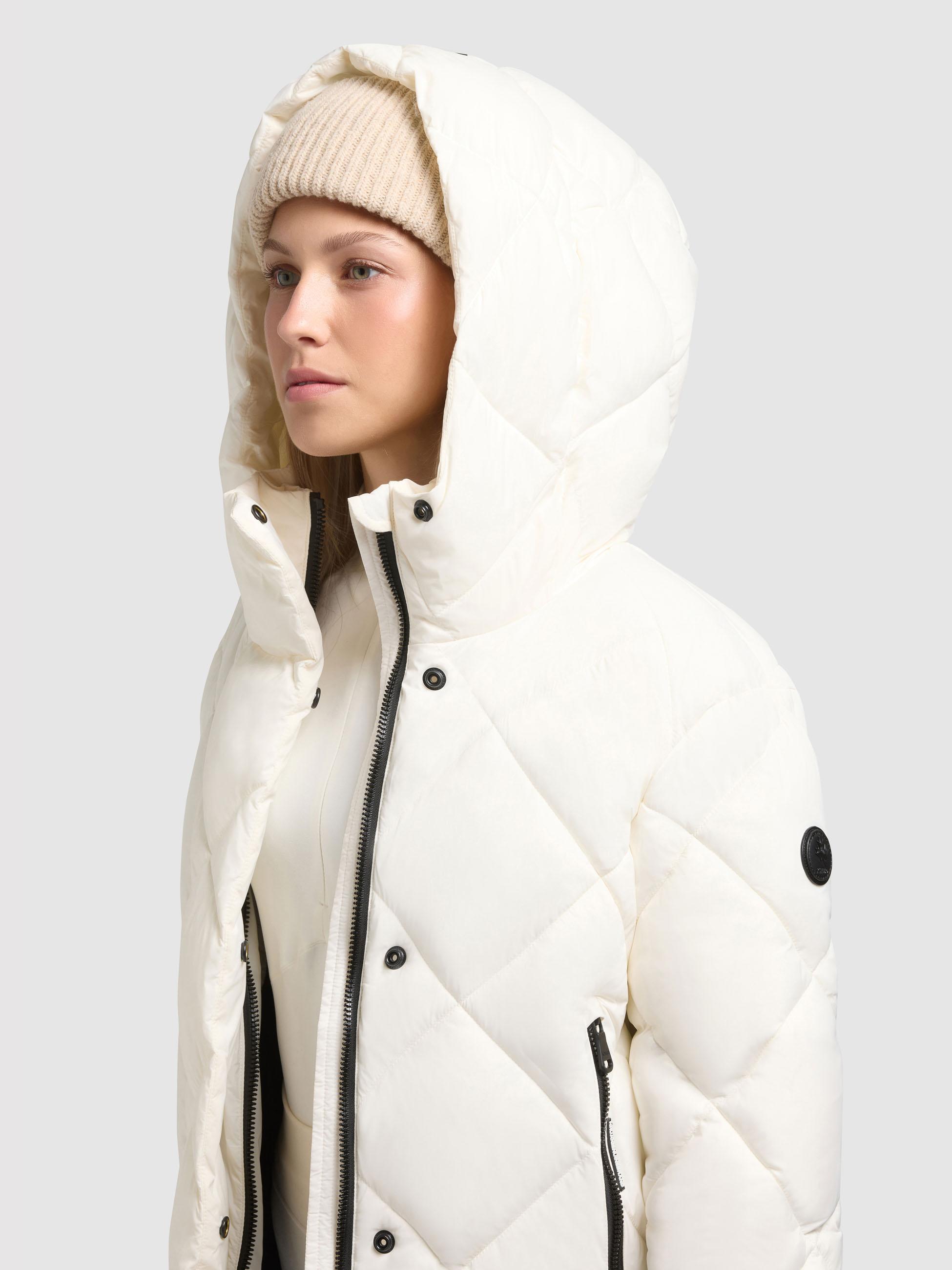 Winter Steppjacke mit Karo-Steppung "Lilian" Luna White