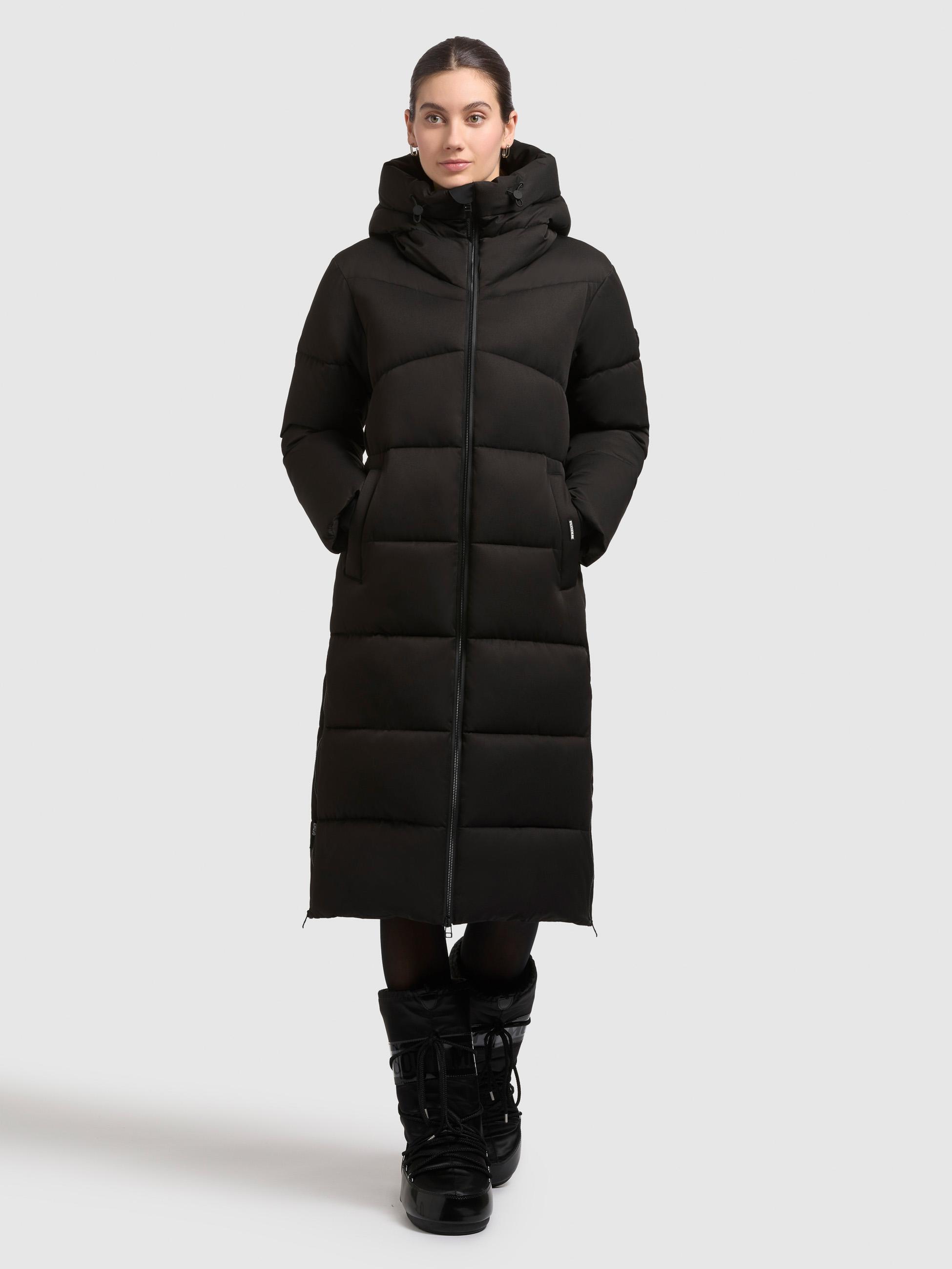 Winter Steppmantel mit seitlichen Gehschlitzen "Lima" Black