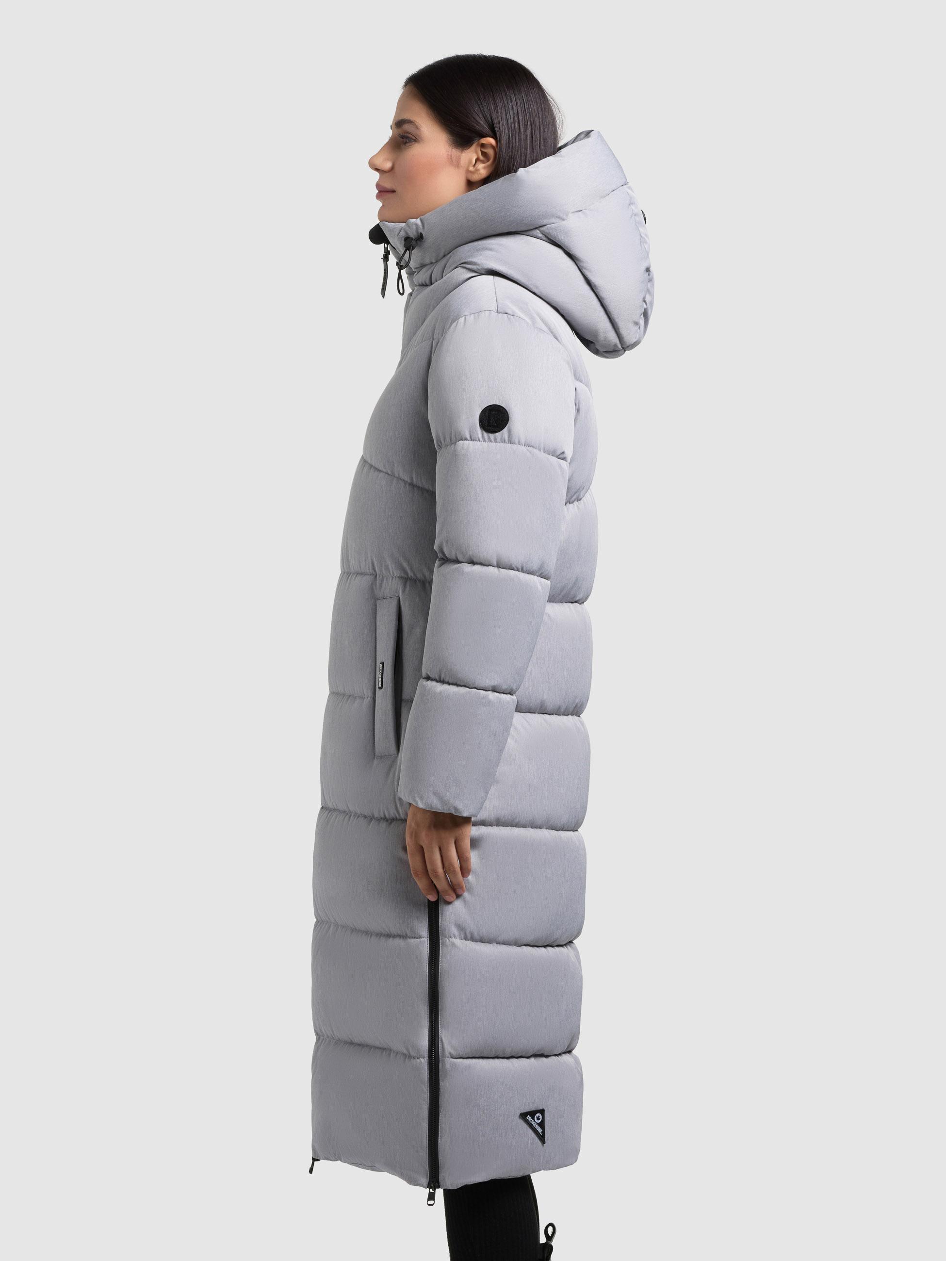 Winter Steppmantel mit seitlichen Gehschlitzen "Lima" Bliss Melange Grey