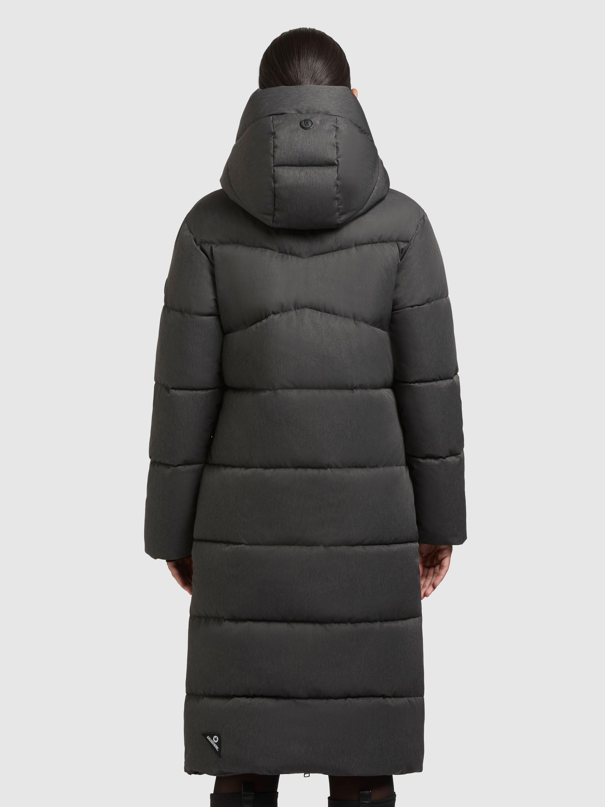 Winter Steppmantel mit seitlichen Gehschlitzen "Lima" Dark Melange Grey