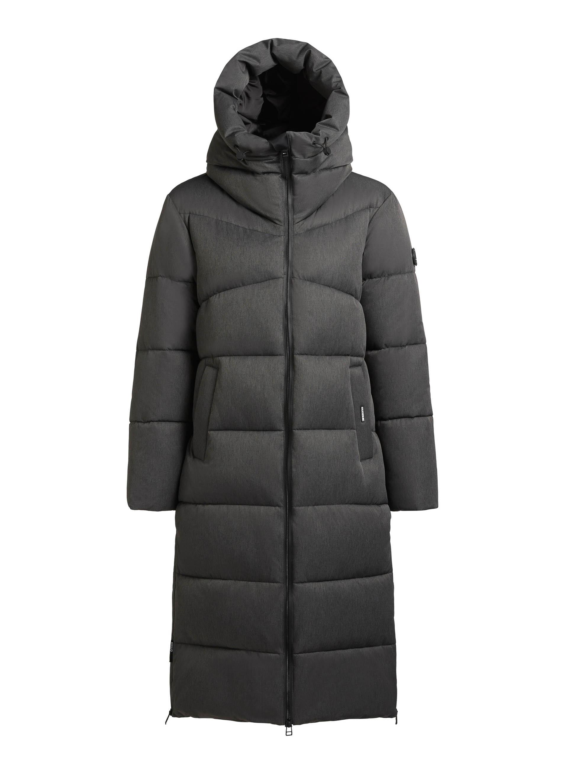 Winter Steppmantel mit seitlichen Gehschlitzen "Lima" Dark Melange Grey