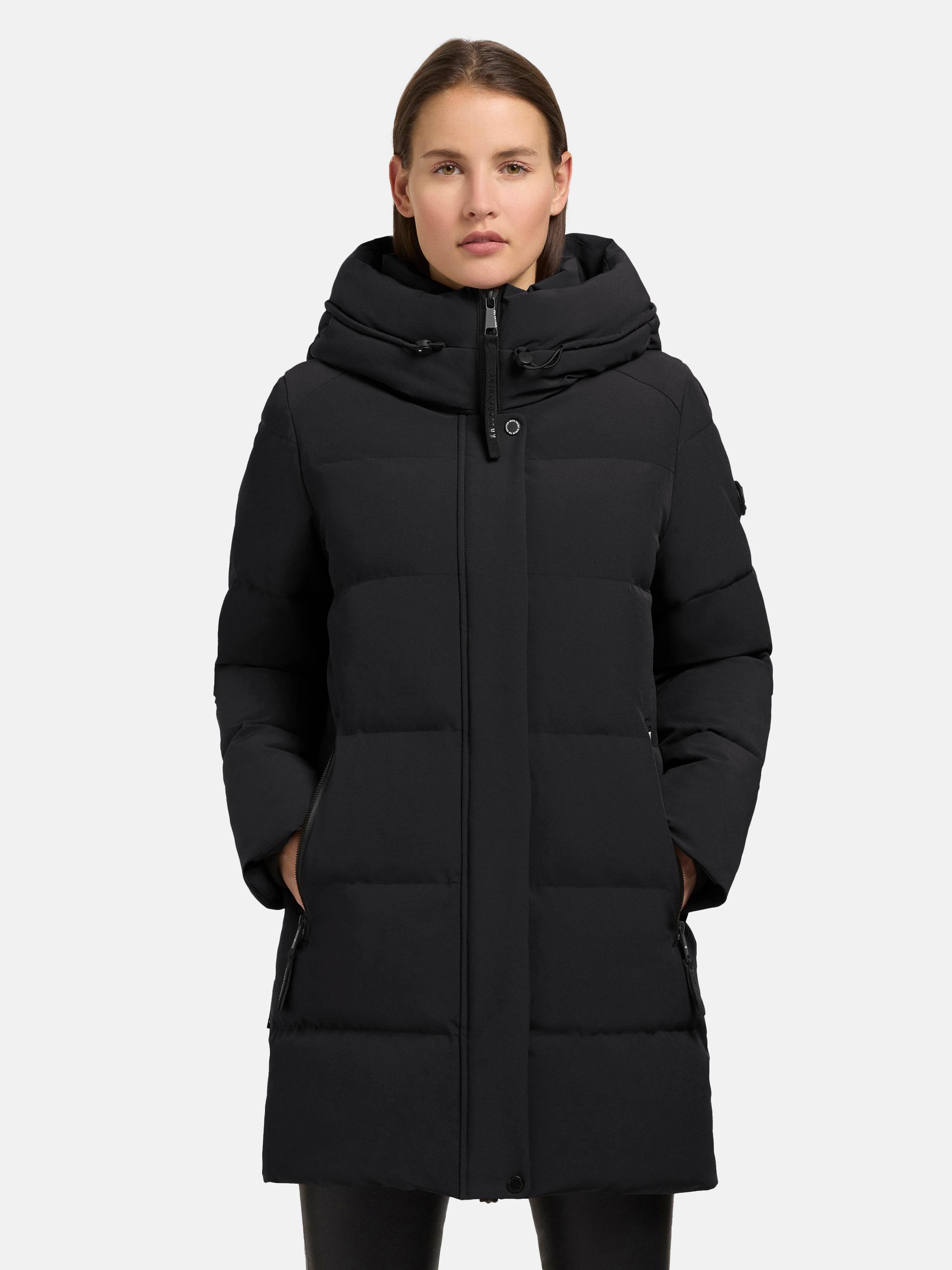 Warme Winterjacke mit verstellbarer Kapuze "Lola-YM" Black