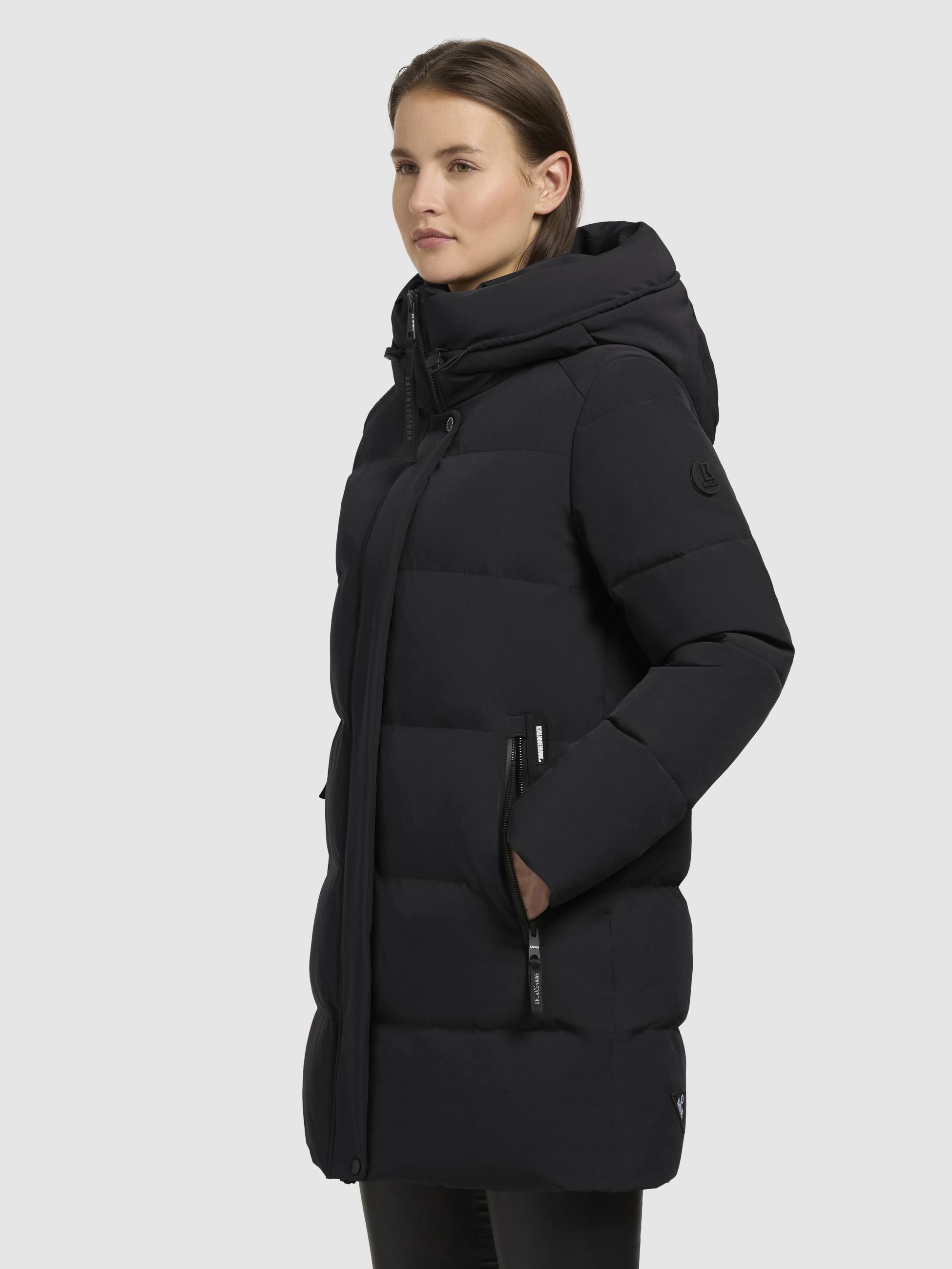 Warme Winterjacke mit verstellbarer Kapuze "Lola-YM" Black