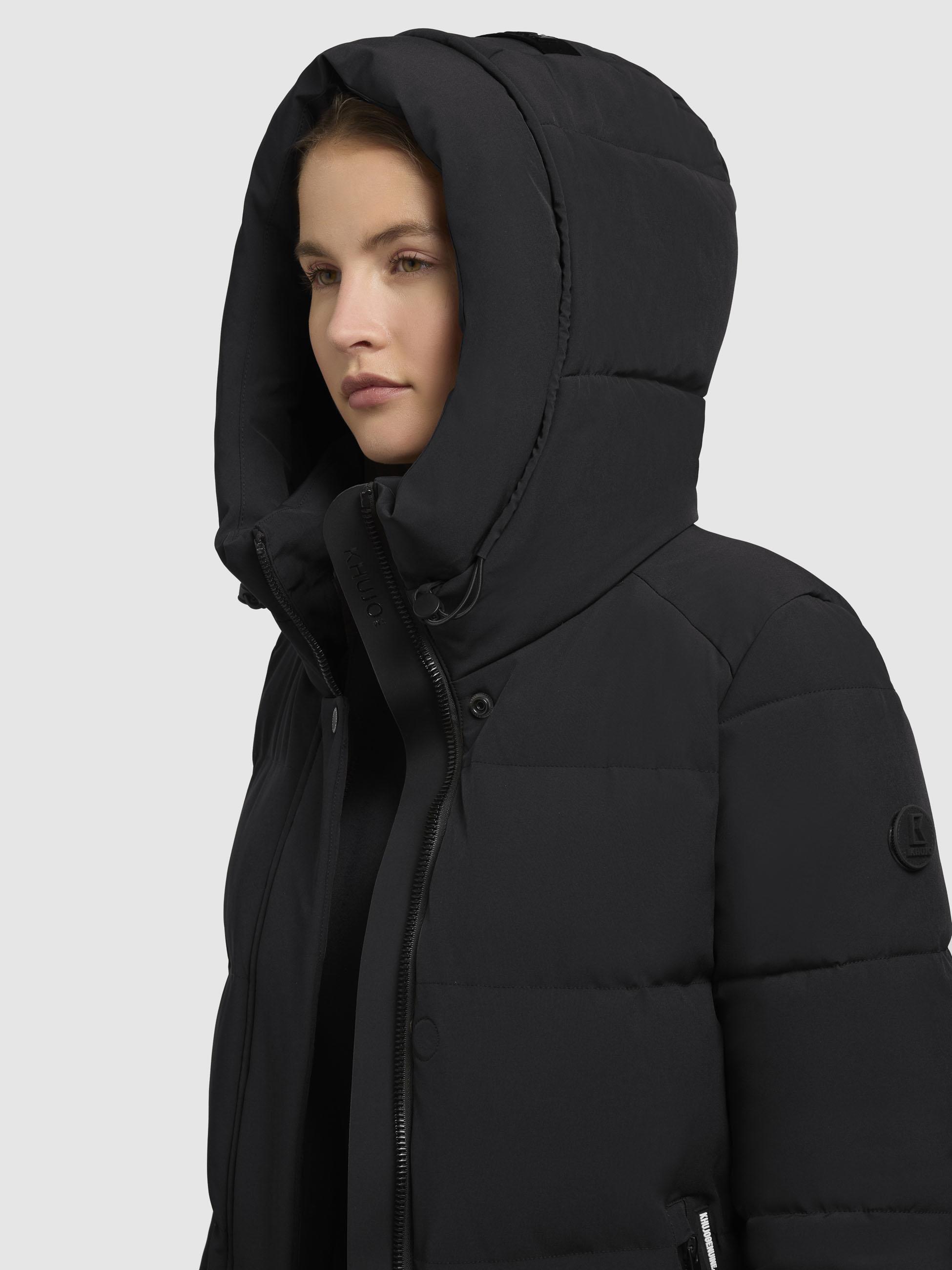 Warme Winterjacke mit verstellbarer Kapuze "Lola-YM" Black