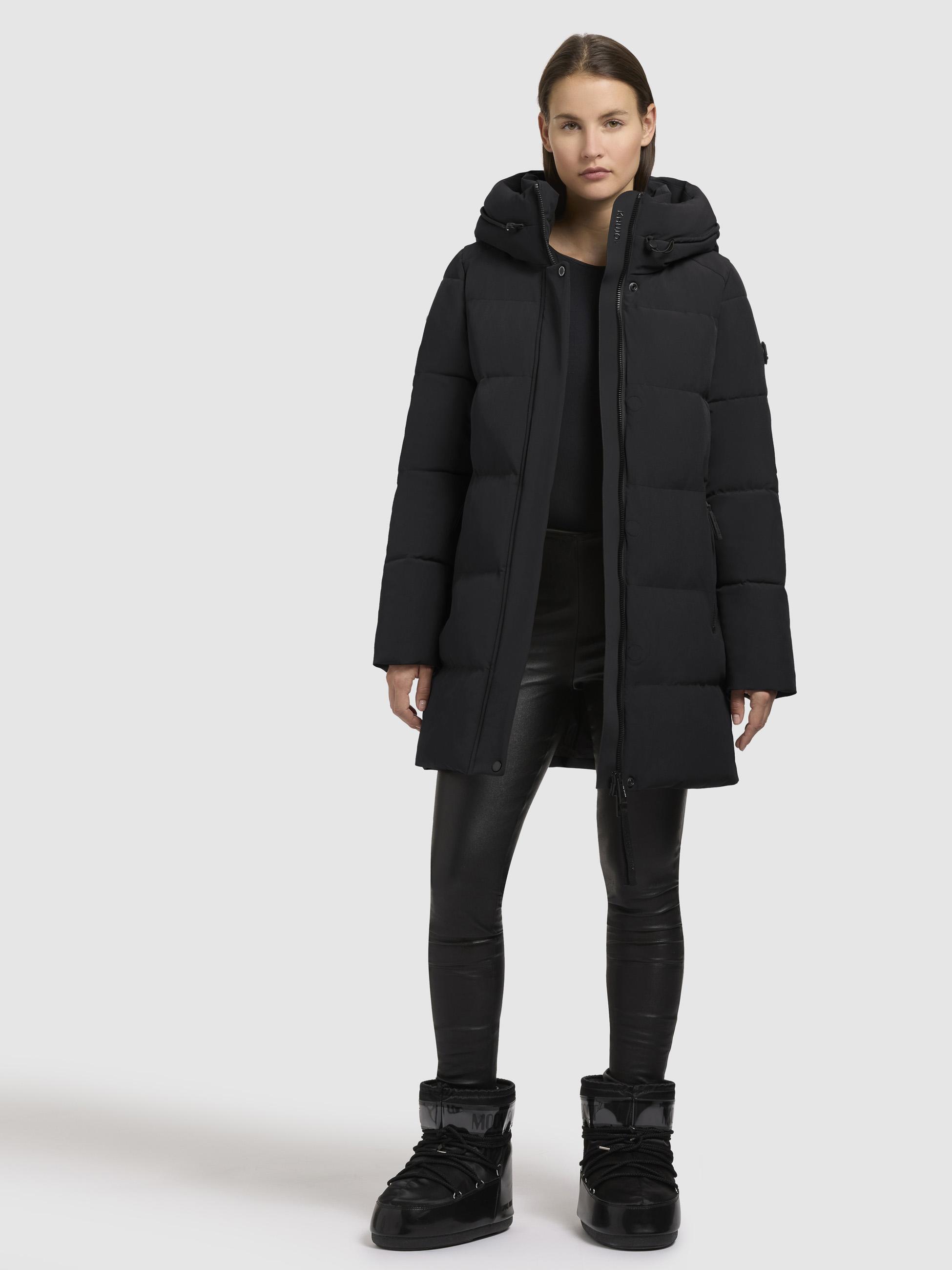 Warme Winterjacke mit verstellbarer Kapuze "Lola-YM" Black