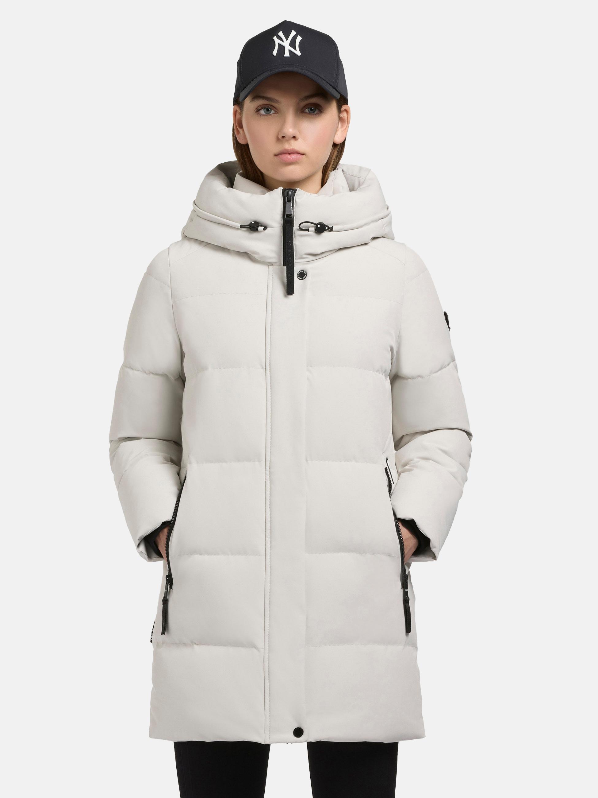 Warme Winterjacke mit verstellbarer Kapuze "Lola-YM" Cotton Cream