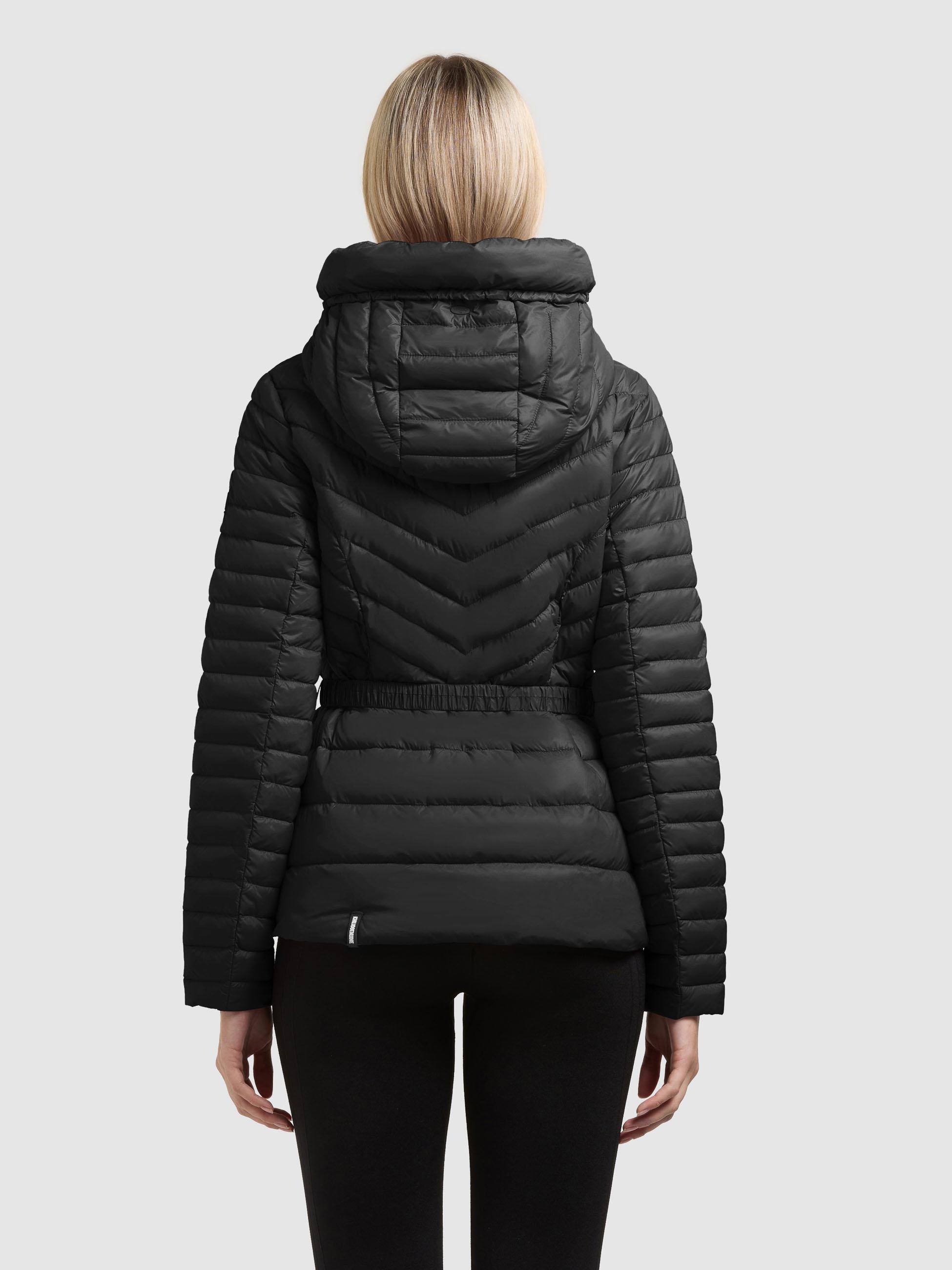 Leichte Übergangsjacke mit Taillengürtel "Lorella" Black