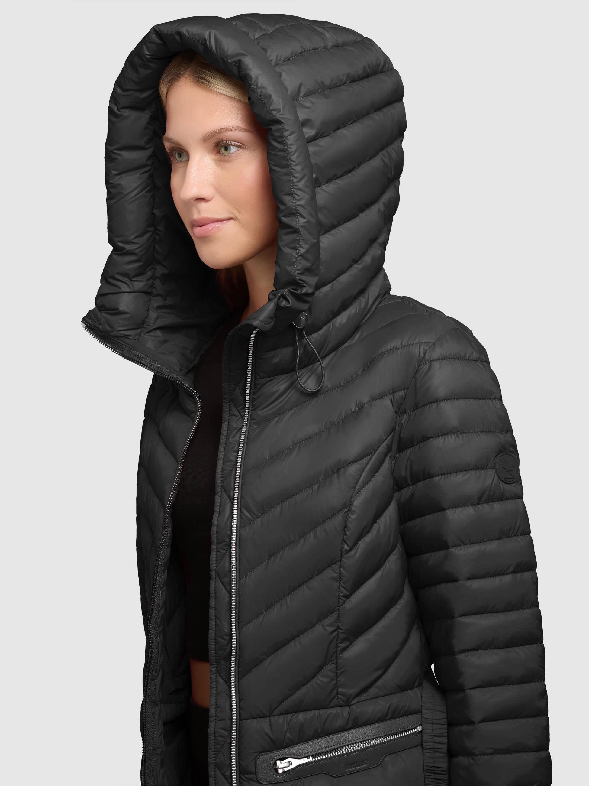 Leichte Übergangsjacke mit Taillengürtel "Lorella" Black