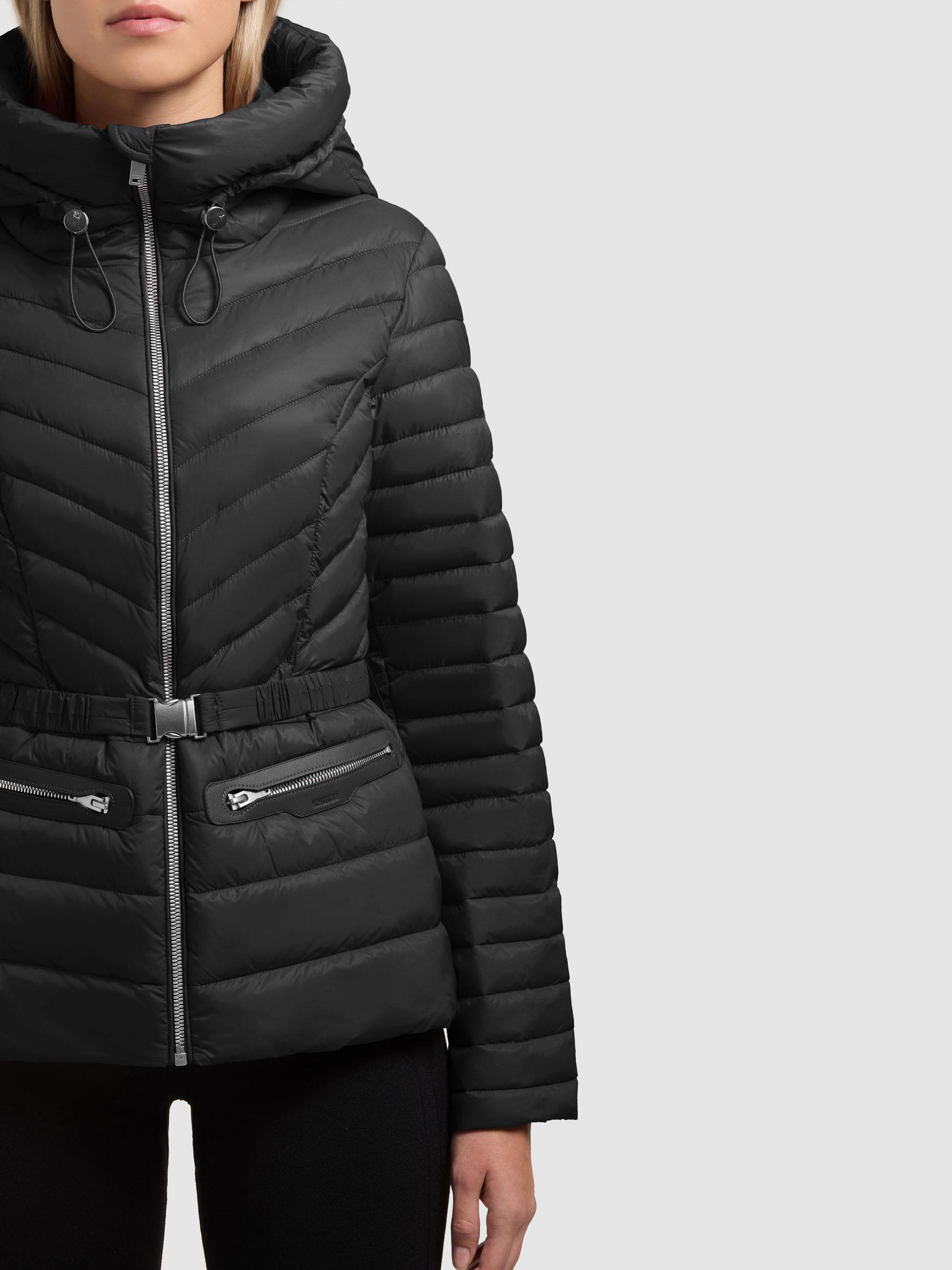 Leichte Übergangsjacke mit Taillengürtel "Lorella" Black