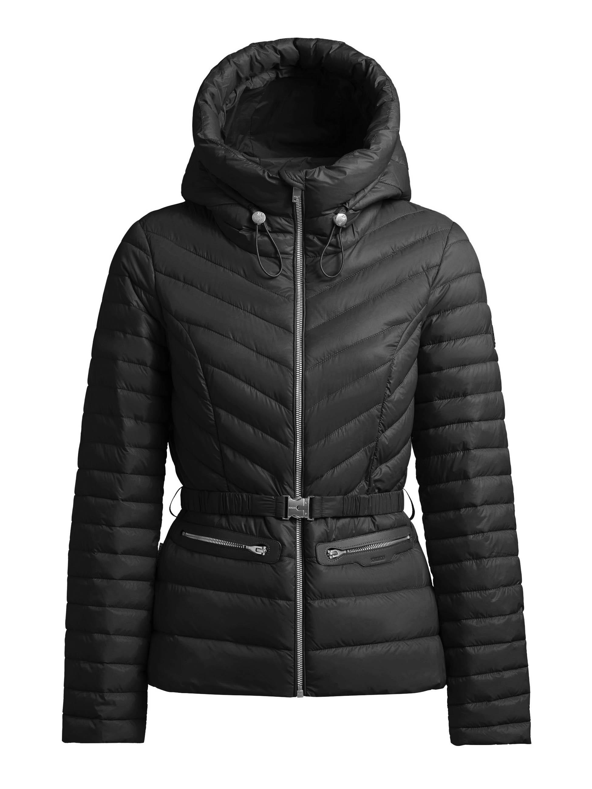 Leichte Übergangsjacke mit Taillengürtel "Lorella" Black