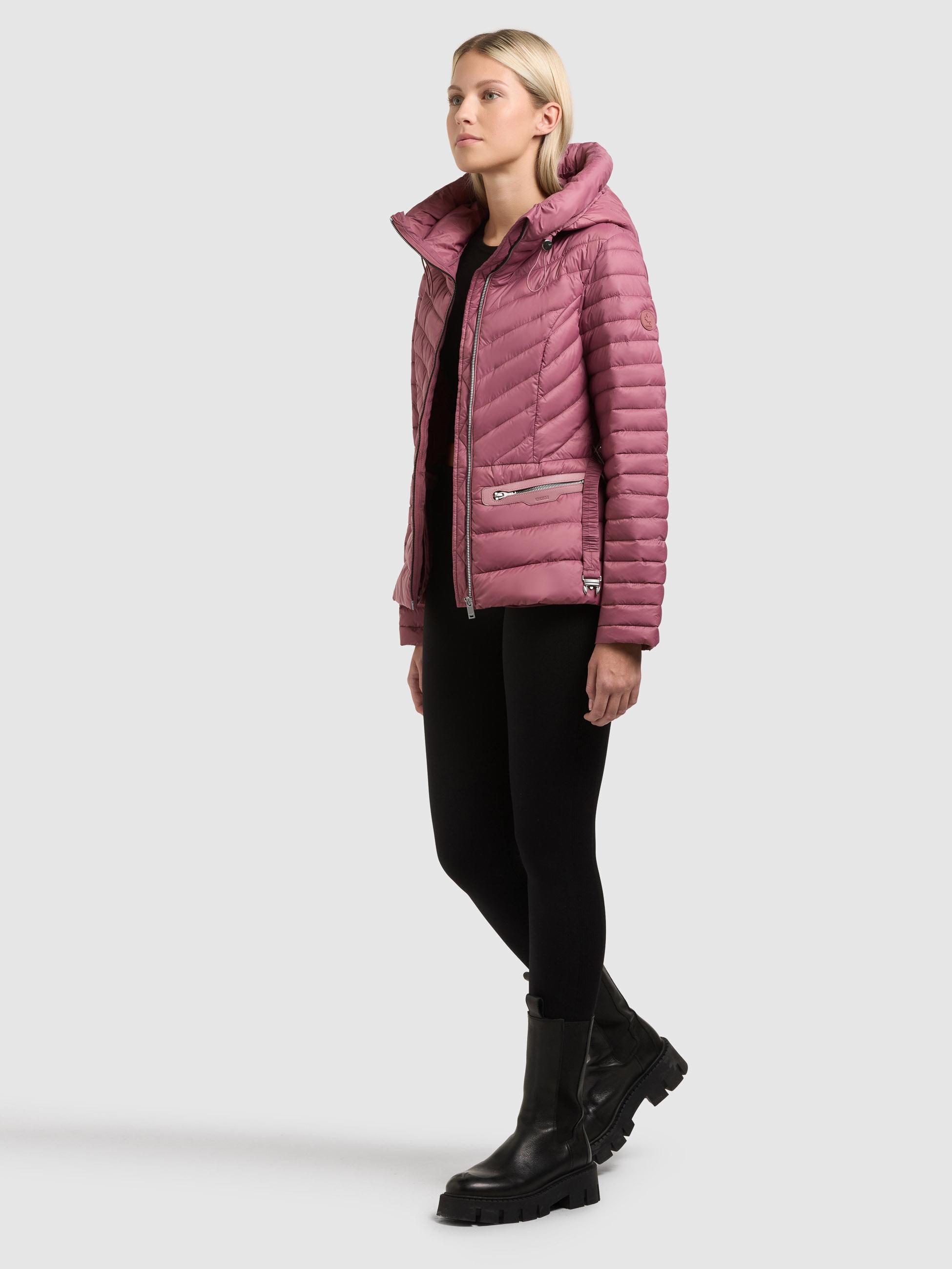 Leichte Übergangsjacke mit Taillengürtel "Lorella" Fuchsia