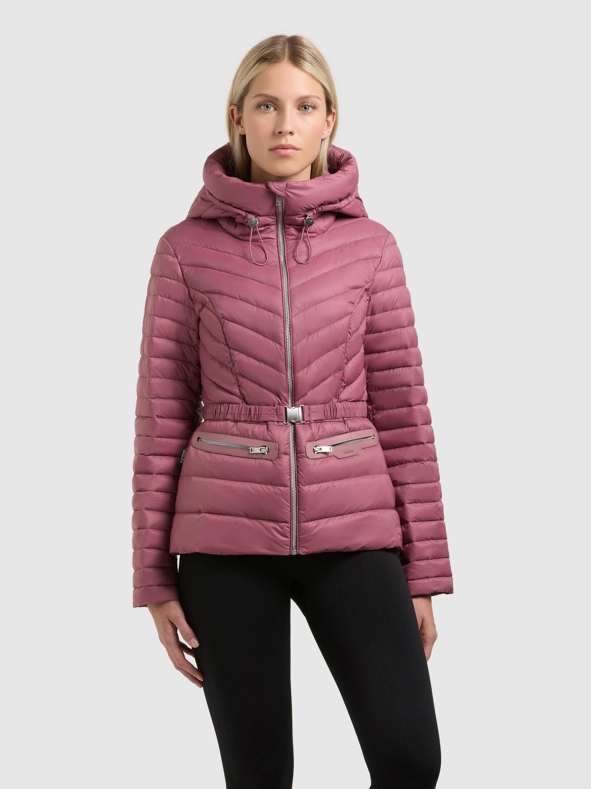 Leichte Übergangsjacke mit Taillengürtel "Lorella" Fuchsia