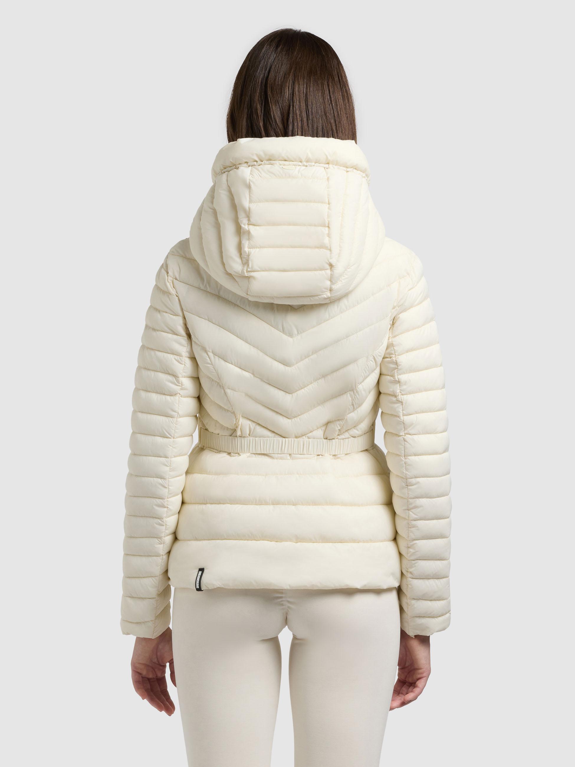 Leichte Übergangsjacke mit Taillengürtel "Lorella" Offwhite