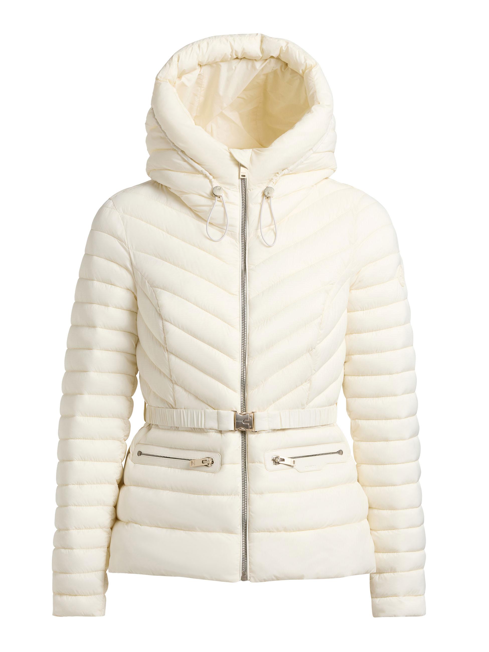 Leichte Übergangsjacke mit Taillengürtel "Lorella" Offwhite