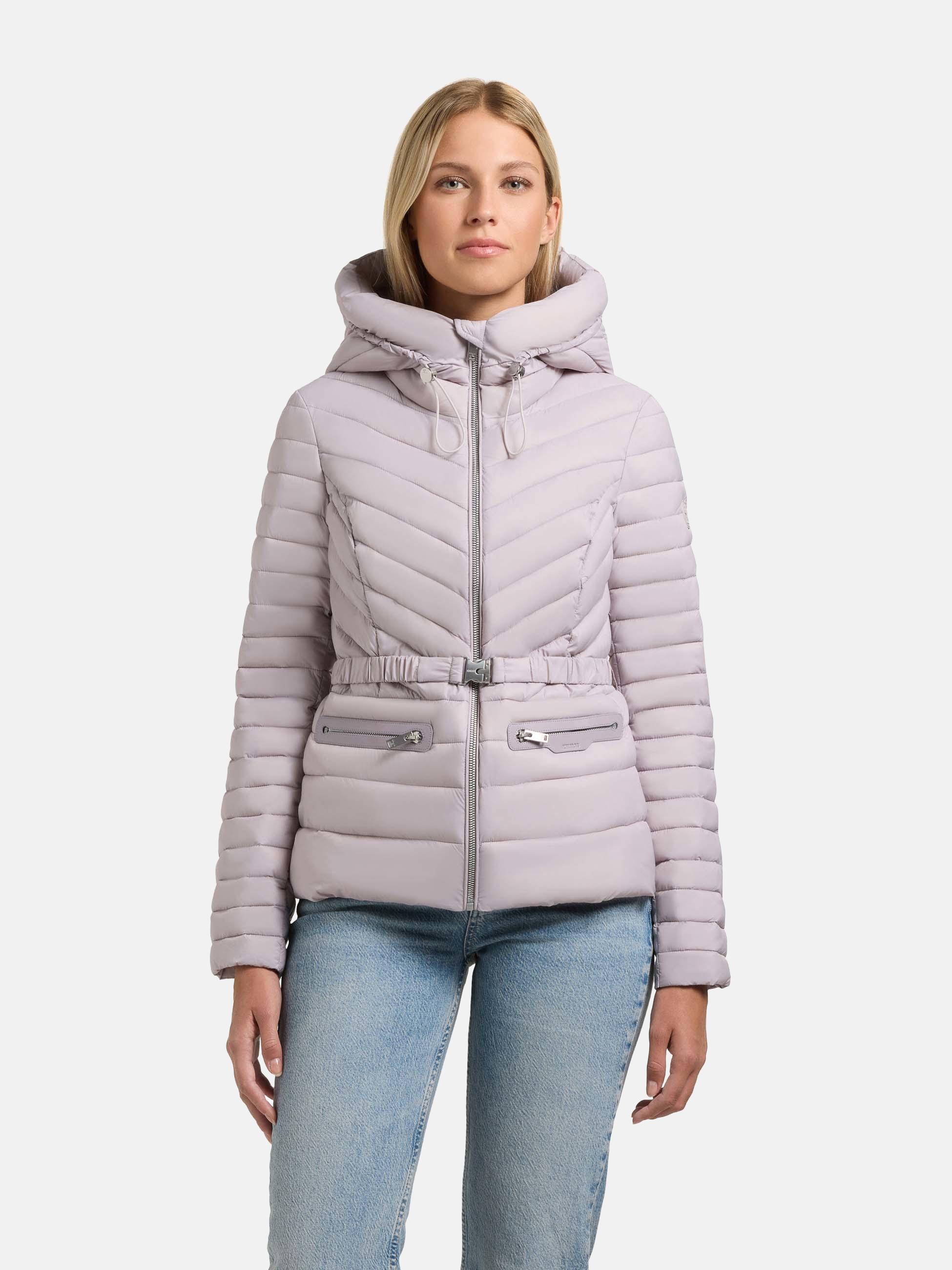 Leichte Übergangsjacke mit Taillengürtel "Lorella" Raindrops Lilac