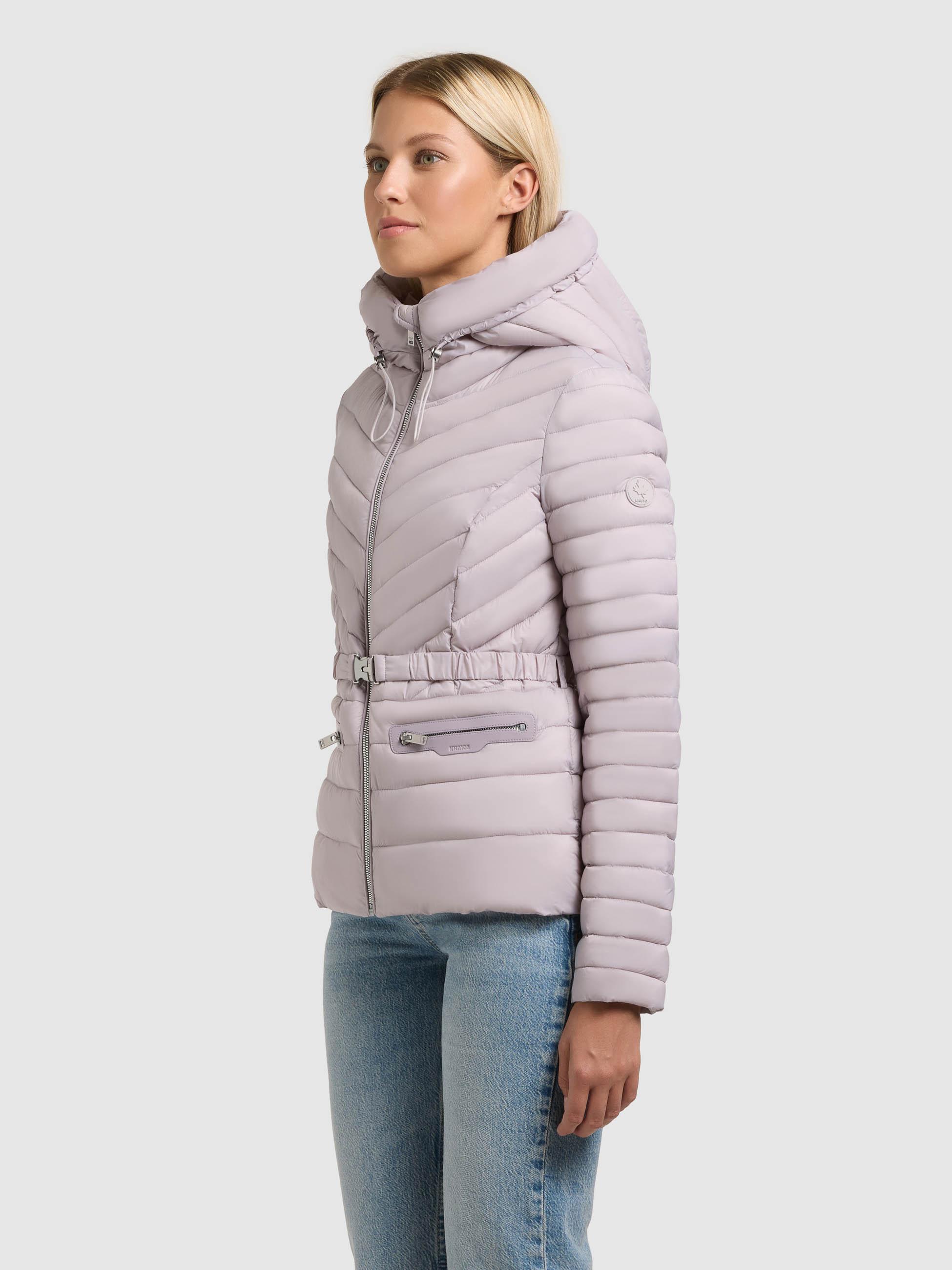 Leichte Übergangsjacke mit Taillengürtel "Lorella" Raindrops Lilac