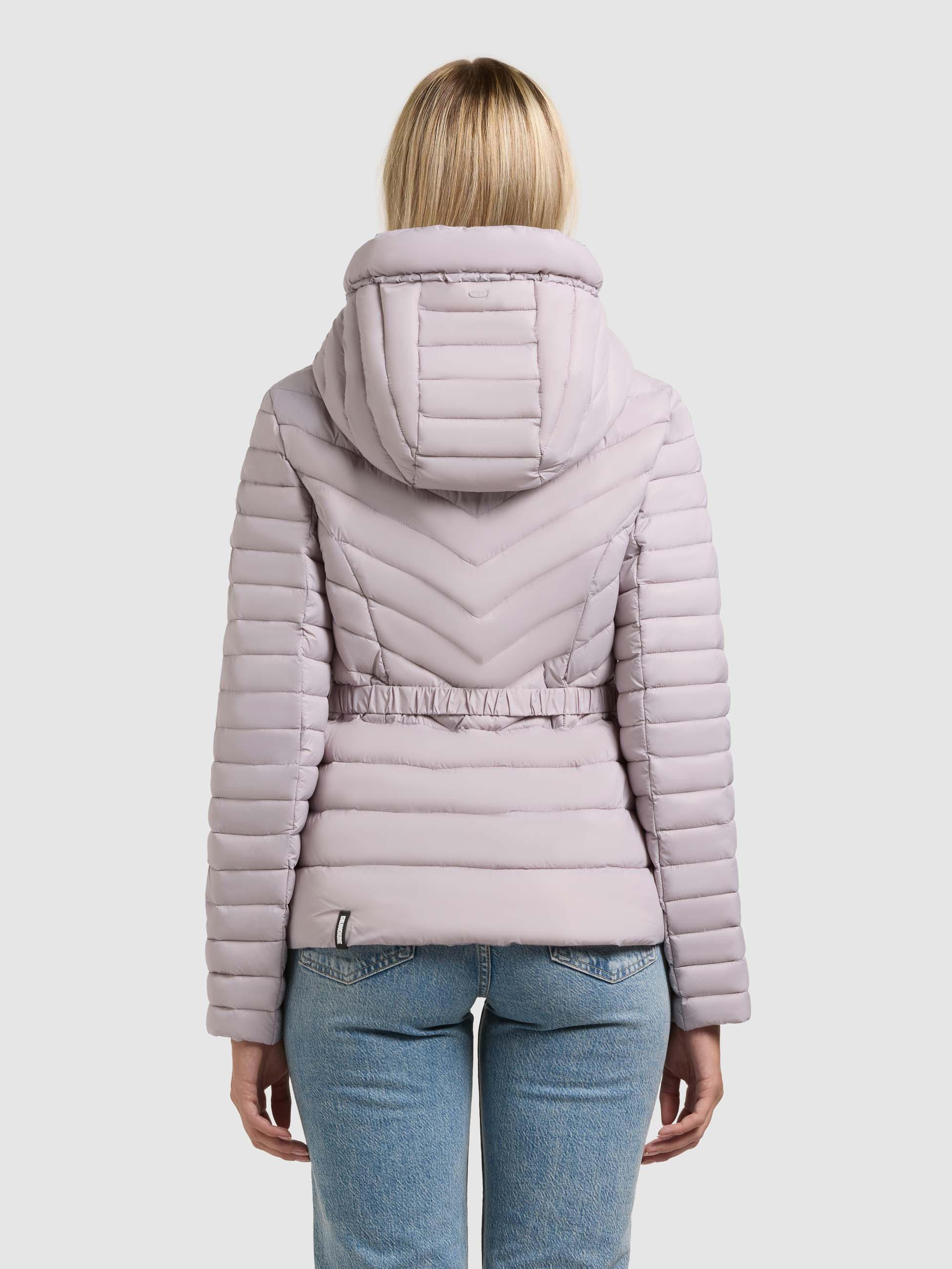 Leichte Übergangsjacke mit Taillengürtel "Lorella" Raindrops Lilac