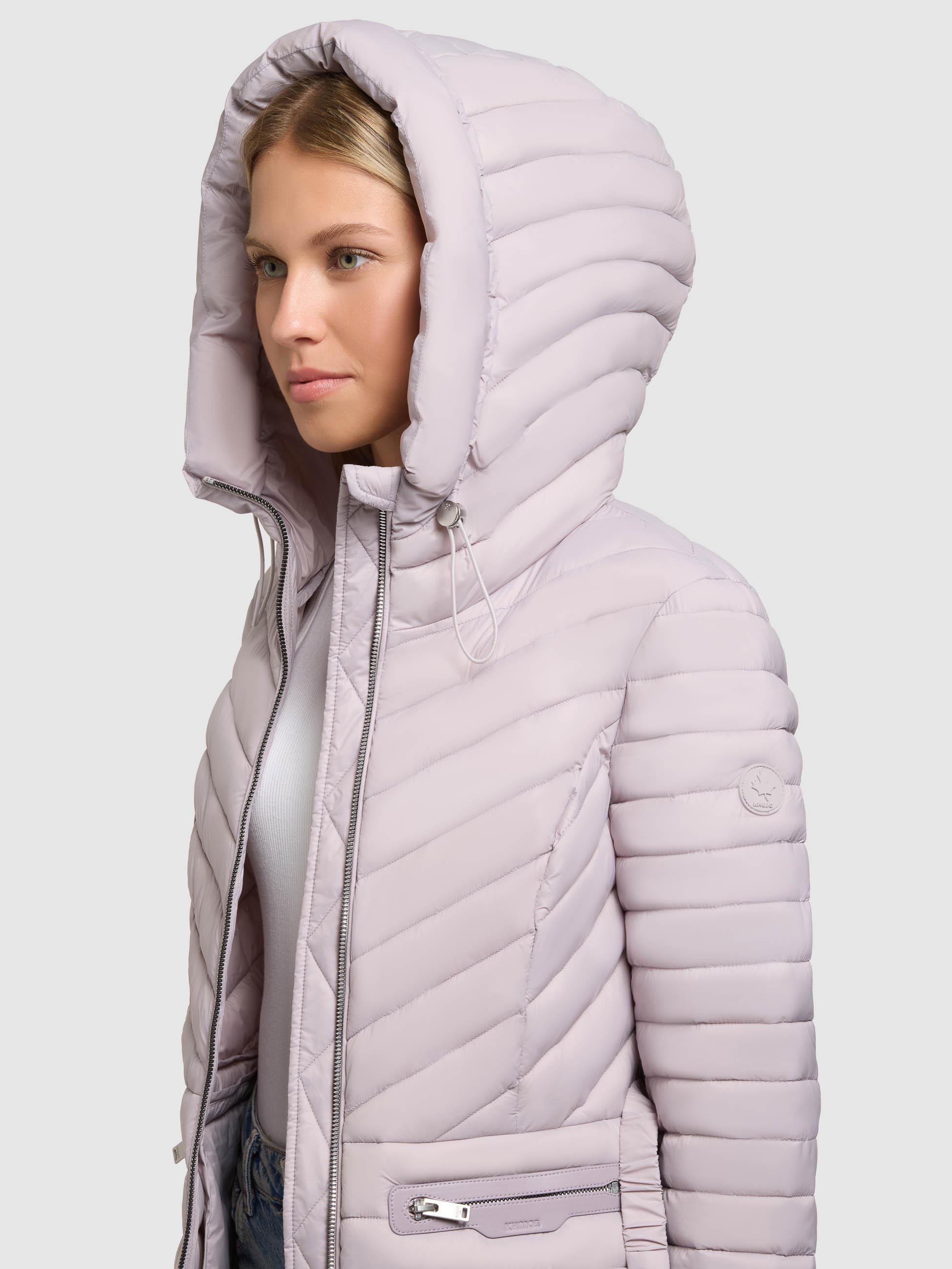 Leichte Übergangsjacke mit Taillengürtel "Lorella" Raindrops Lilac