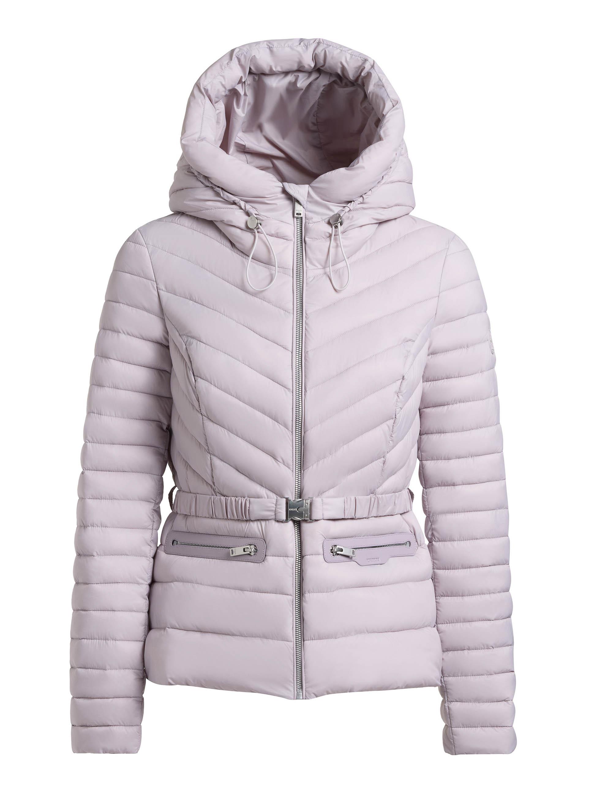 Leichte Übergangsjacke mit Taillengürtel "Lorella" Raindrops Lilac