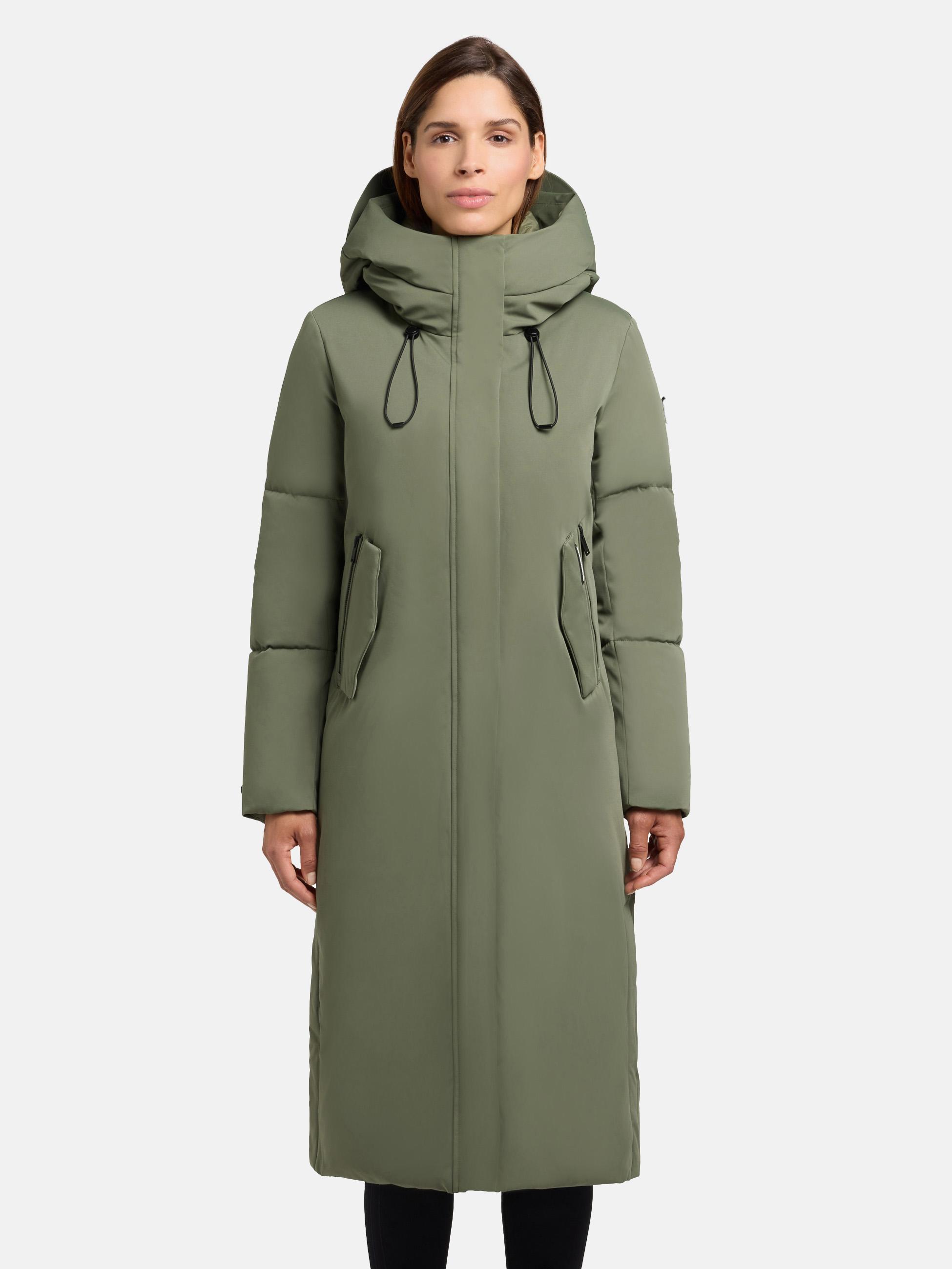 Wintermantel mit Kapuze "Luggs" Muted Green