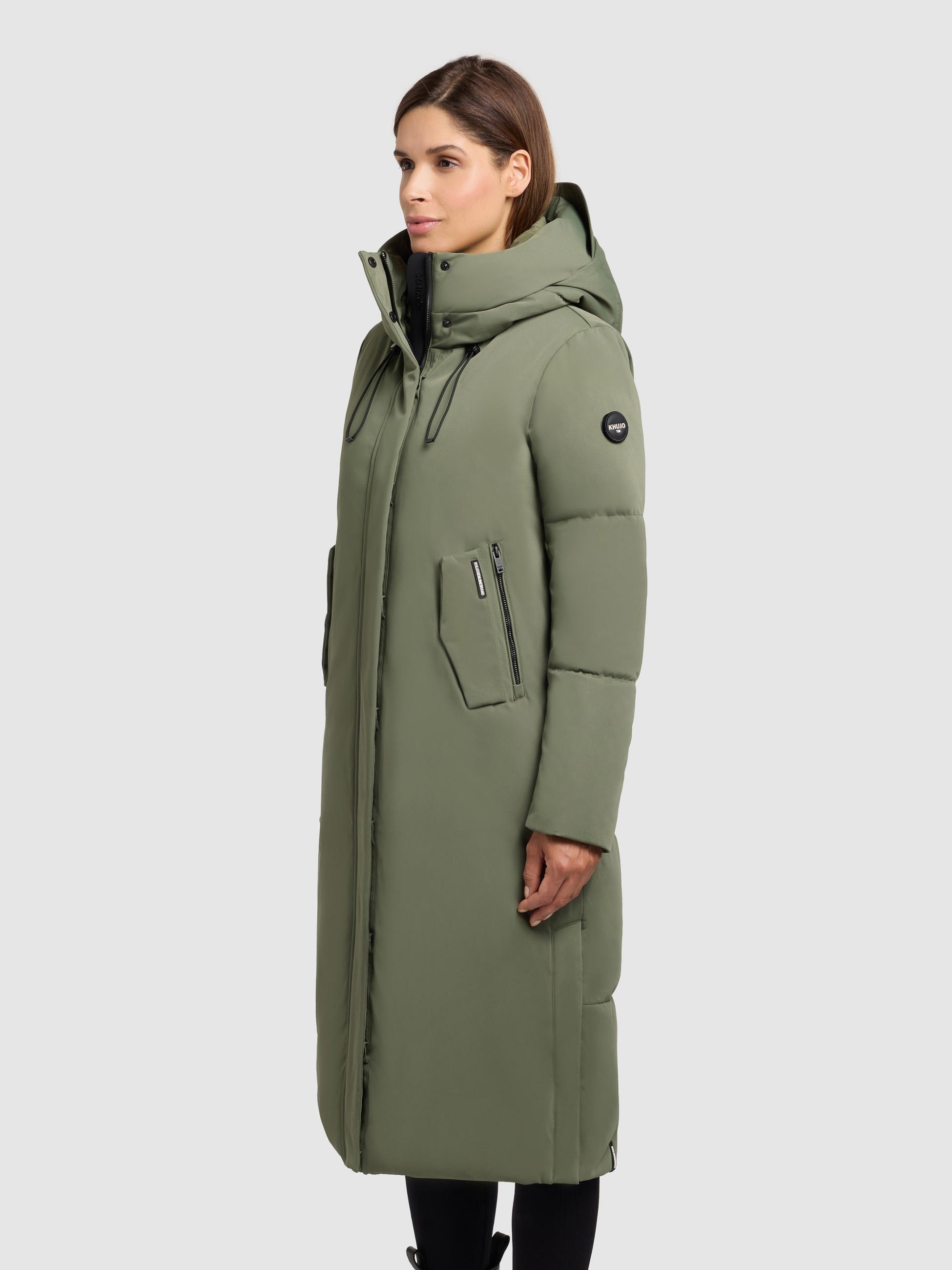 Wintermantel mit Kapuze "Luggs" Muted Green