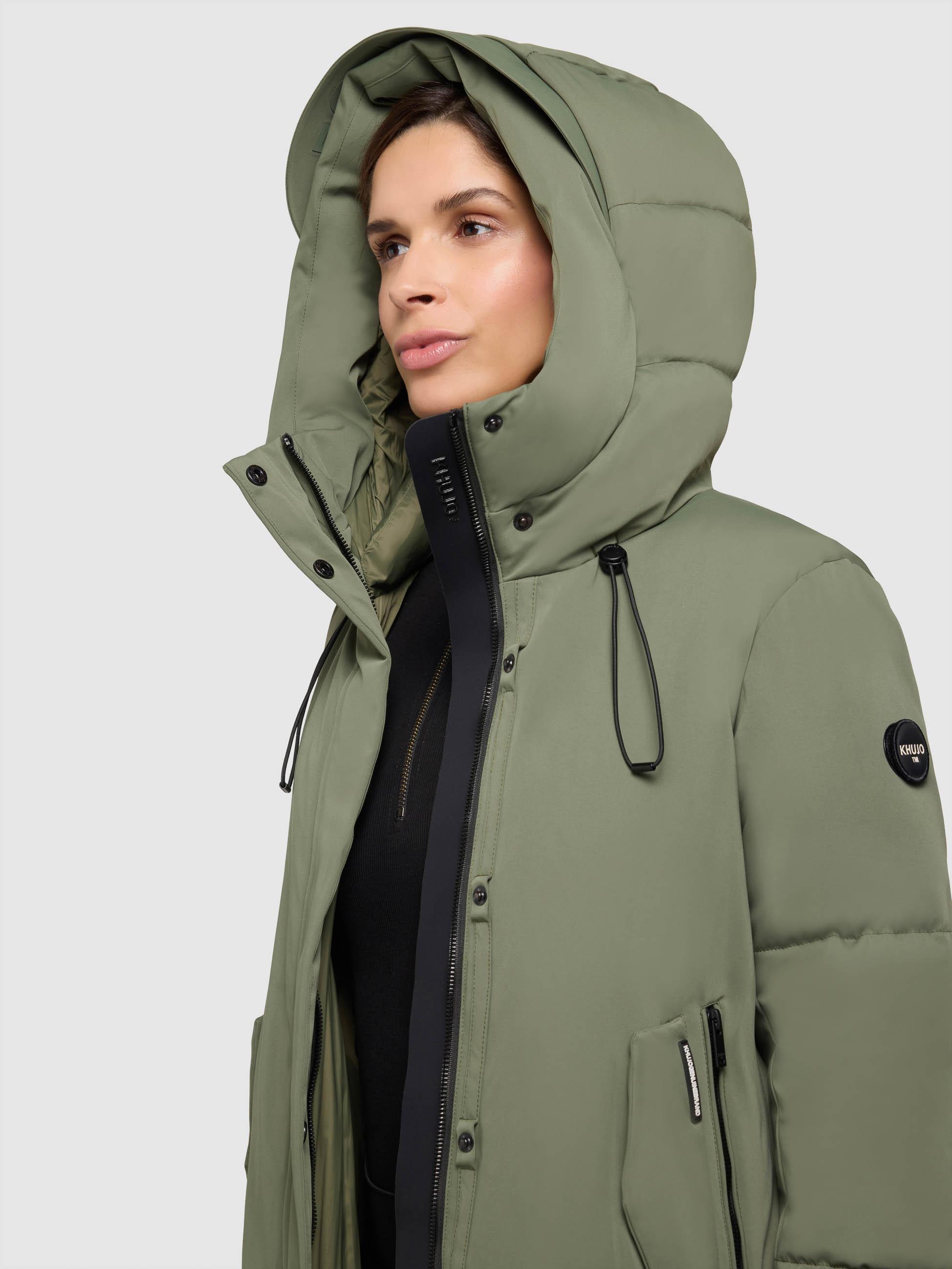 Wintermantel mit Kapuze "Luggs" Muted Green