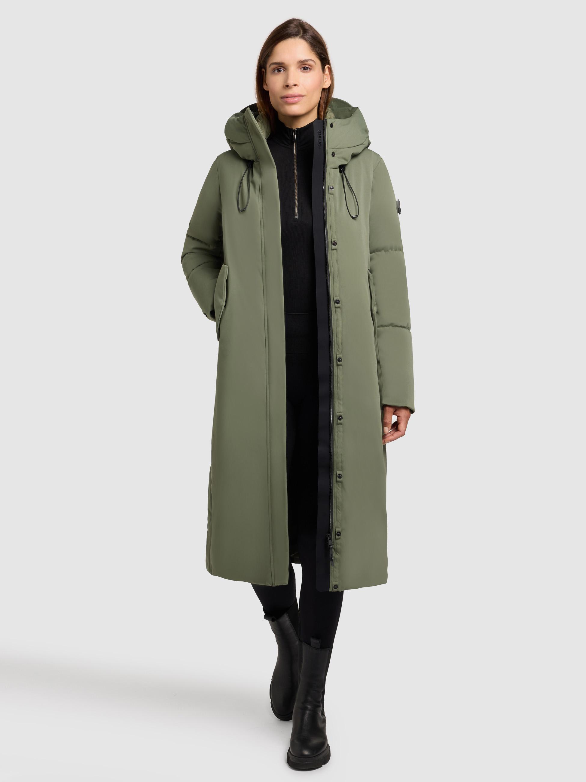Wintermantel mit Kapuze "Luggs" Muted Green
