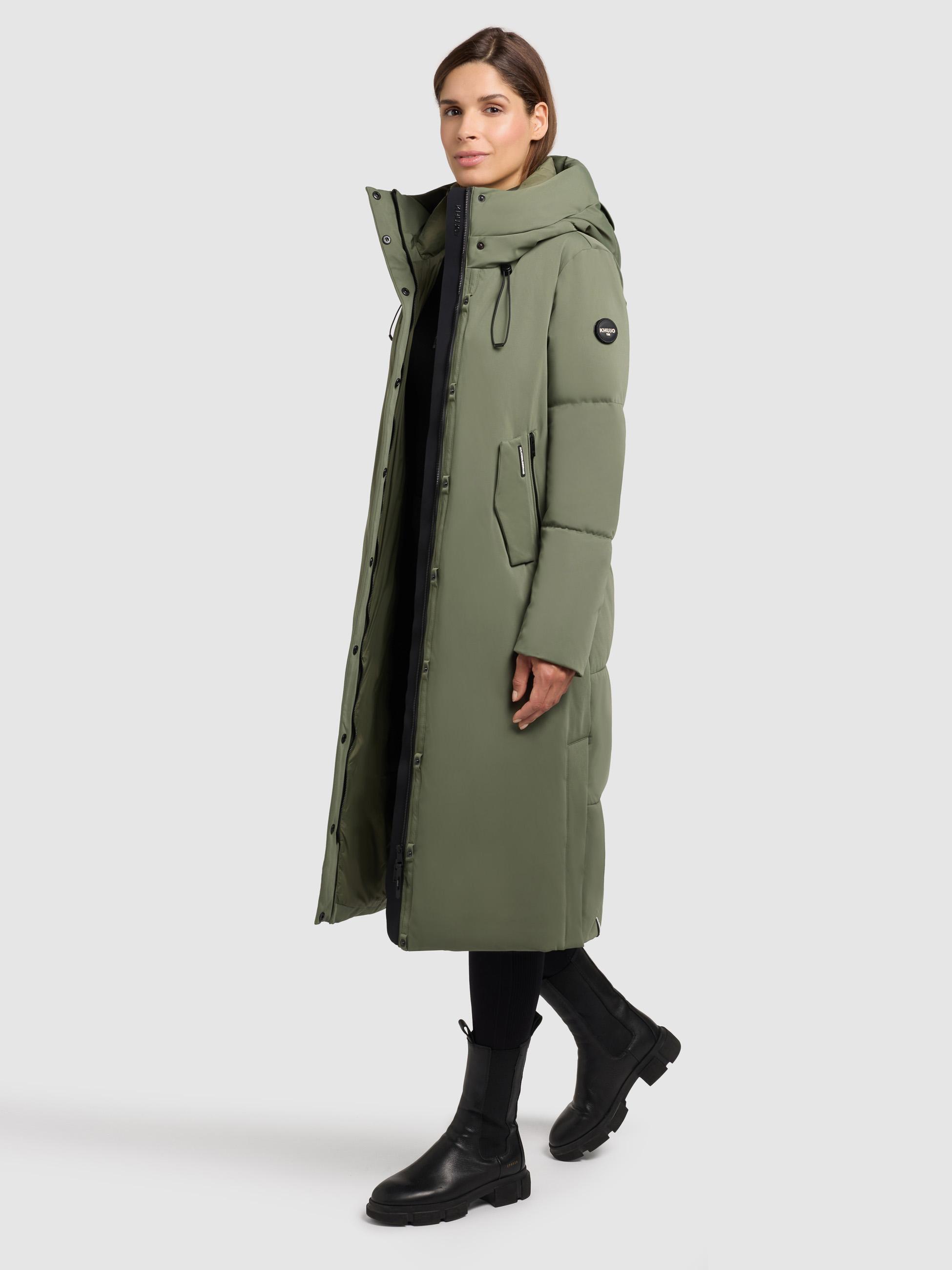 Wintermantel mit Kapuze "Luggs" Muted Green