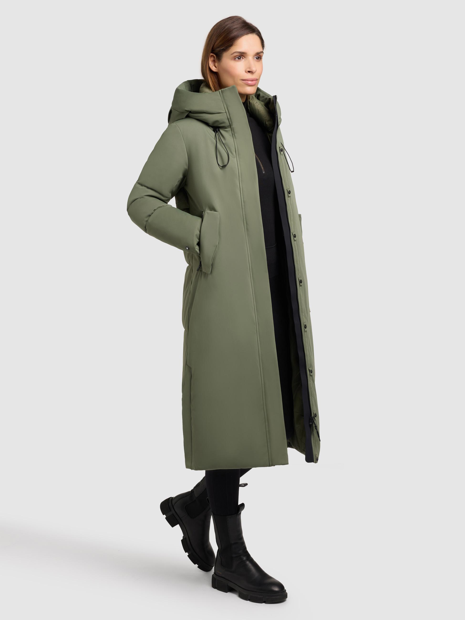 Wintermantel mit Kapuze "Luggs" Muted Green