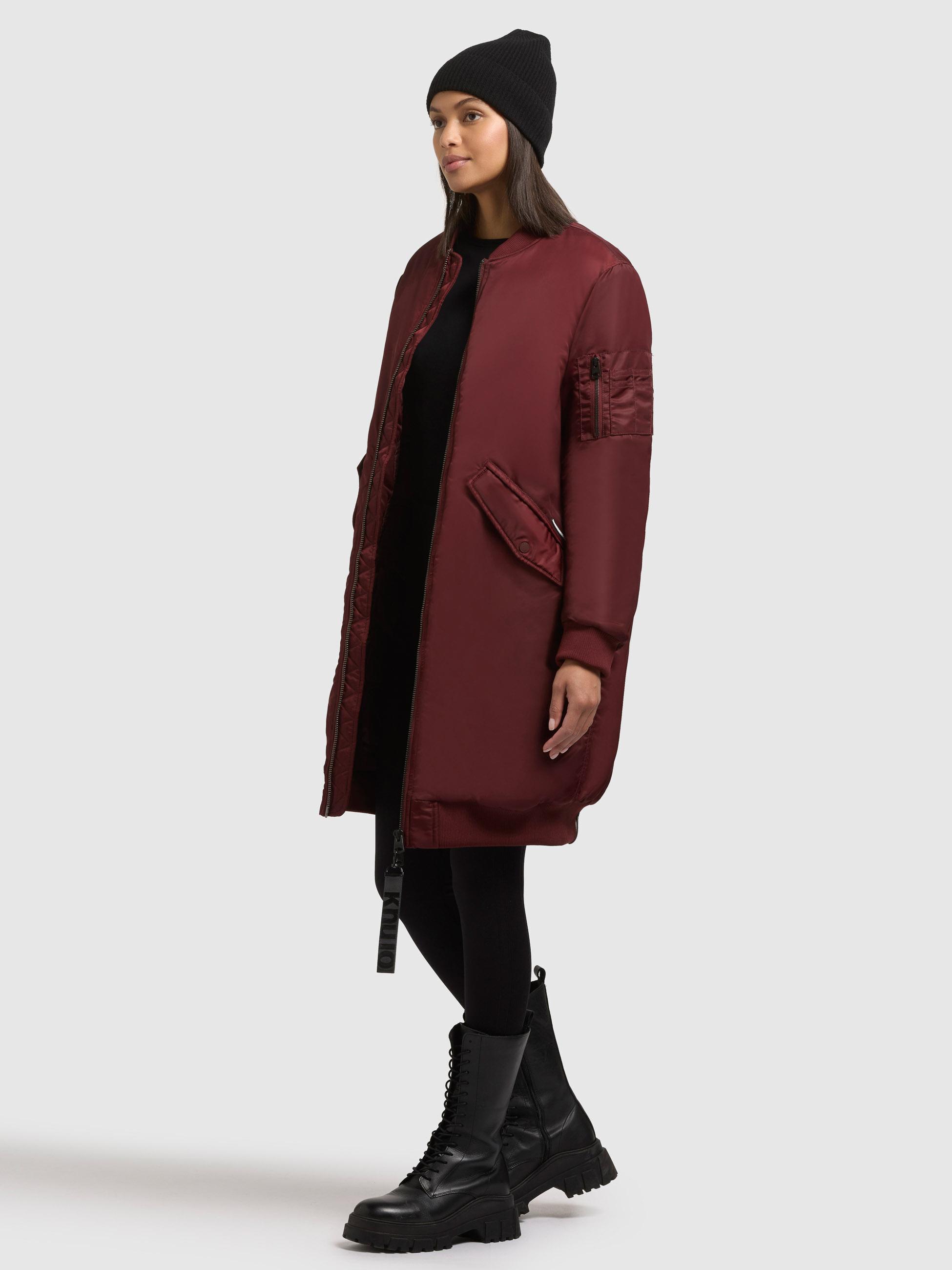 Wintermantel im Bomberjacken-Style "Lulu" Burgundy Red