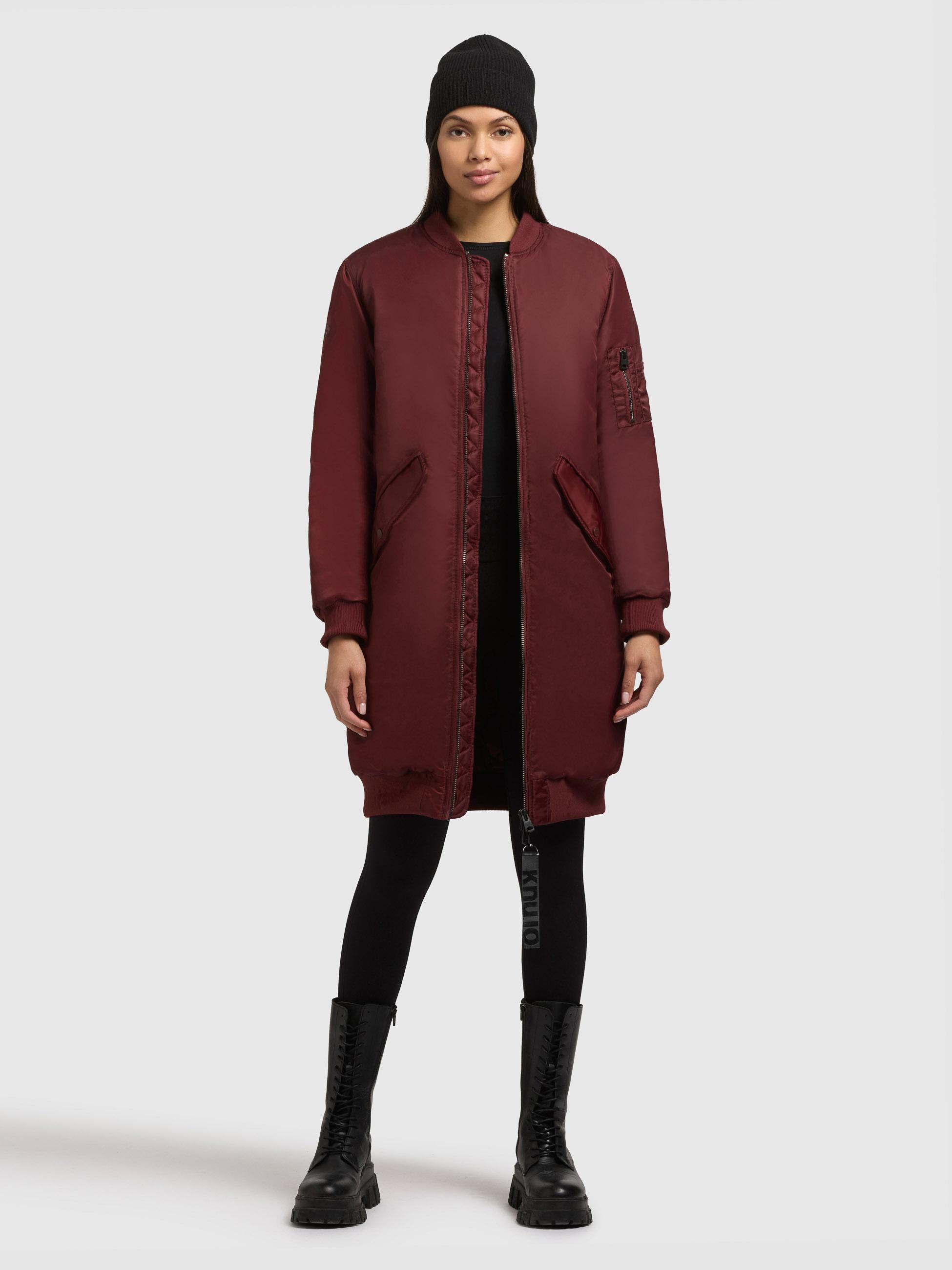 Wintermantel im Bomberjacken-Style "Lulu" Burgundy Red