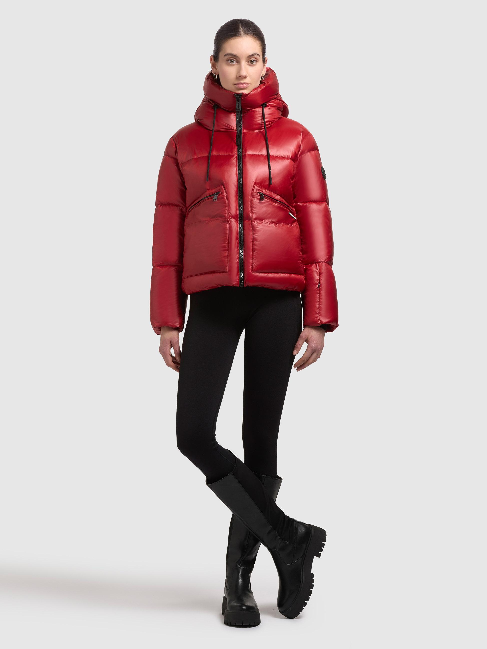 Winterjacke mit Kapuze "Luna" Nebula Red
