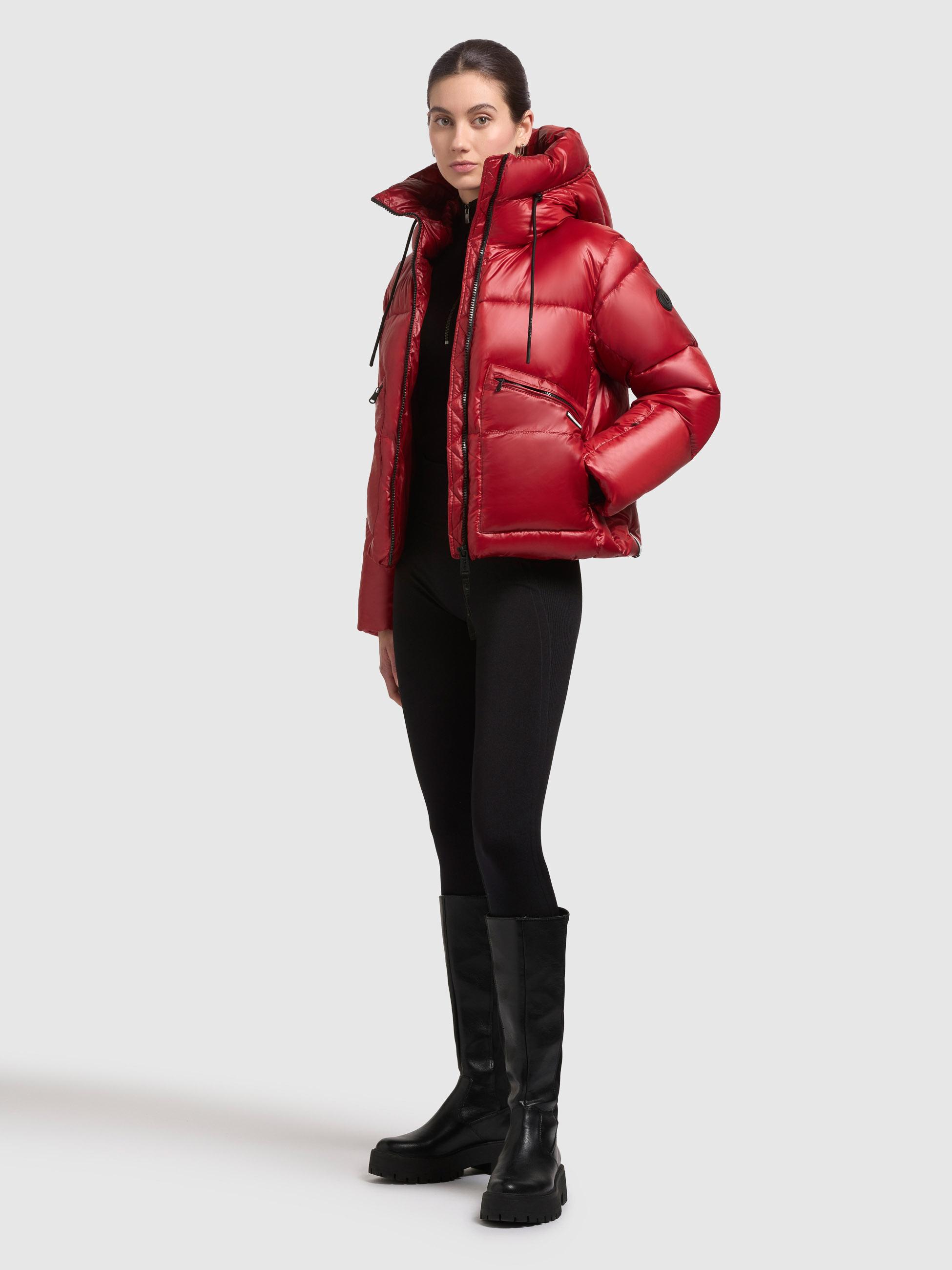 Winterjacke mit Kapuze "Luna" Nebula Red