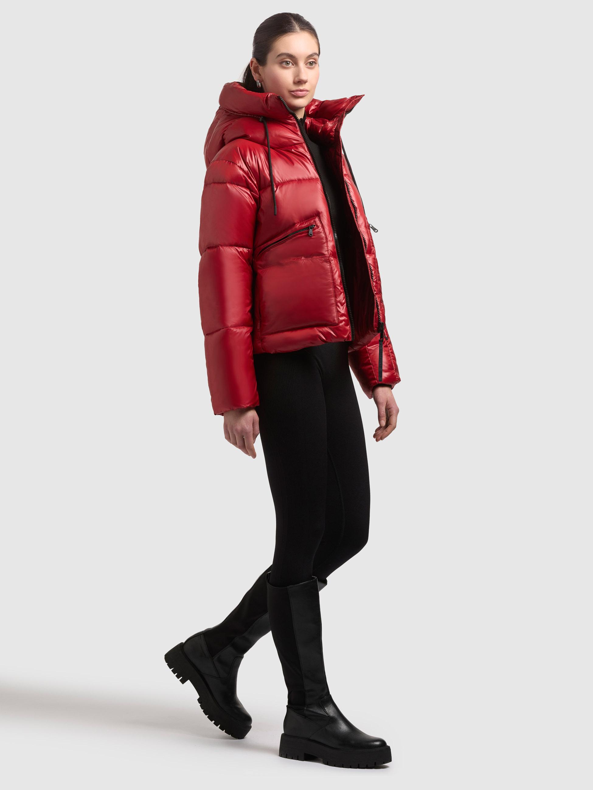 Winterjacke mit Kapuze "Luna" Nebula Red