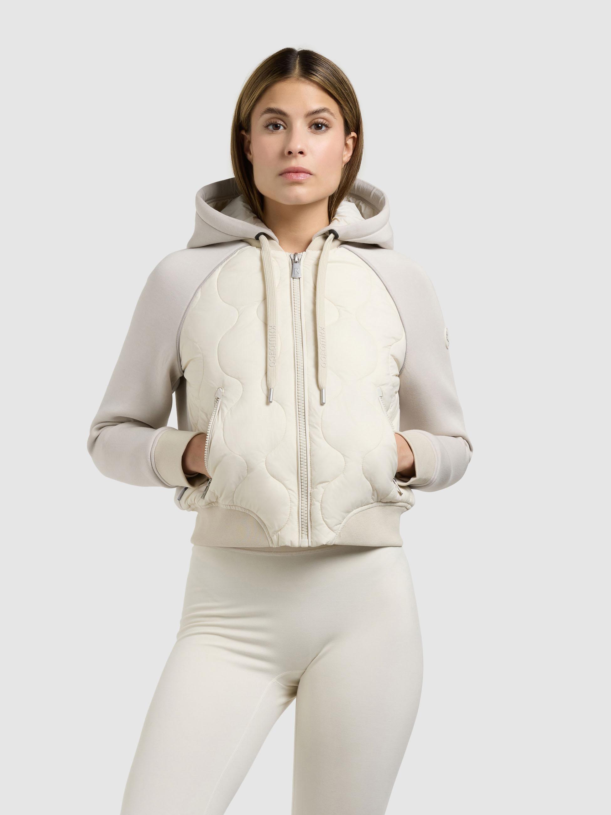 Gesteppte Bomberjacke für den Übergang "Malaya" Offwhite