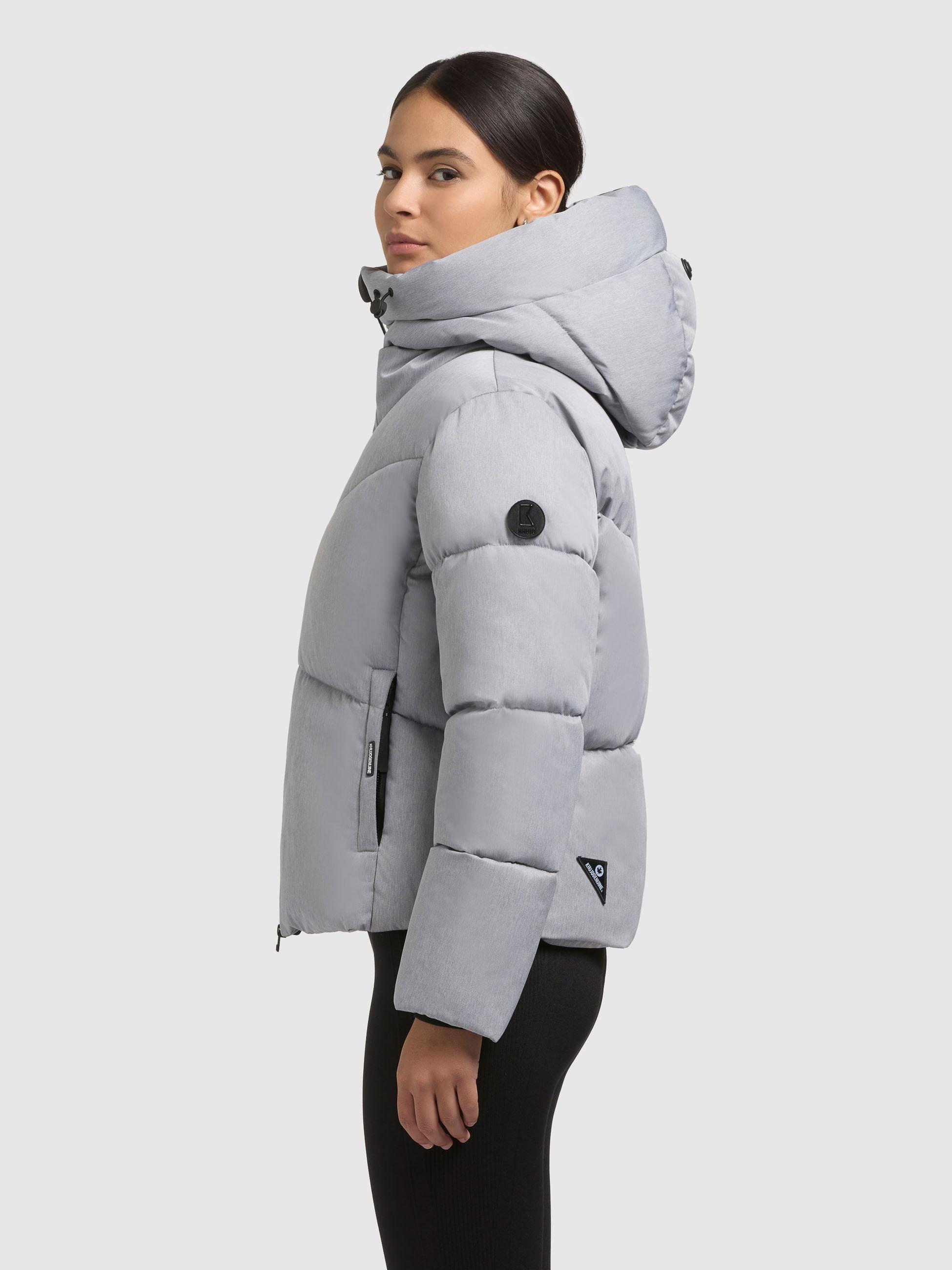 Winter Steppjacke mit Kapuze "Milly" Bliss Melange Grey