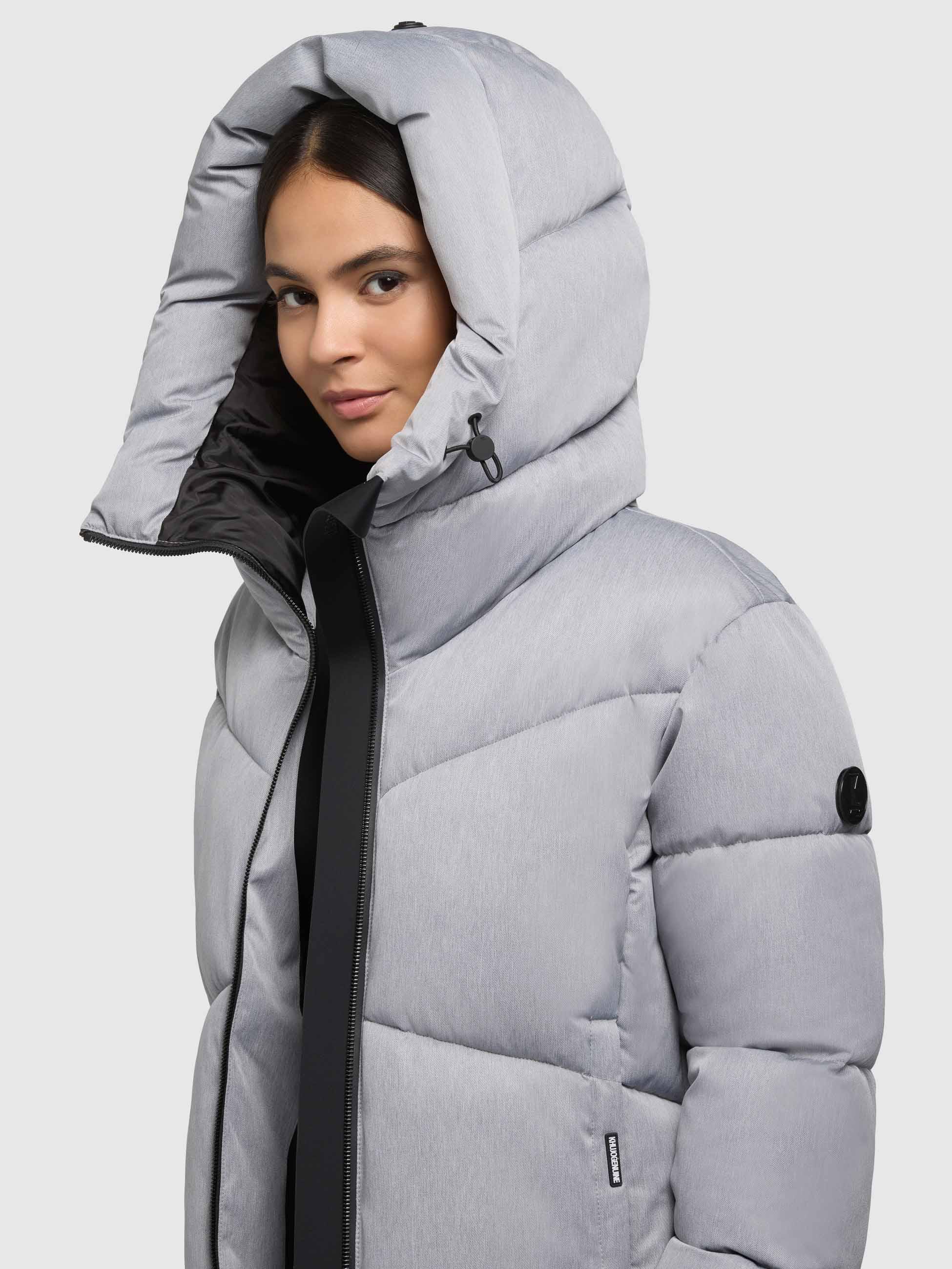 Winter Steppjacke mit Kapuze "Milly" Bliss Melange Grey